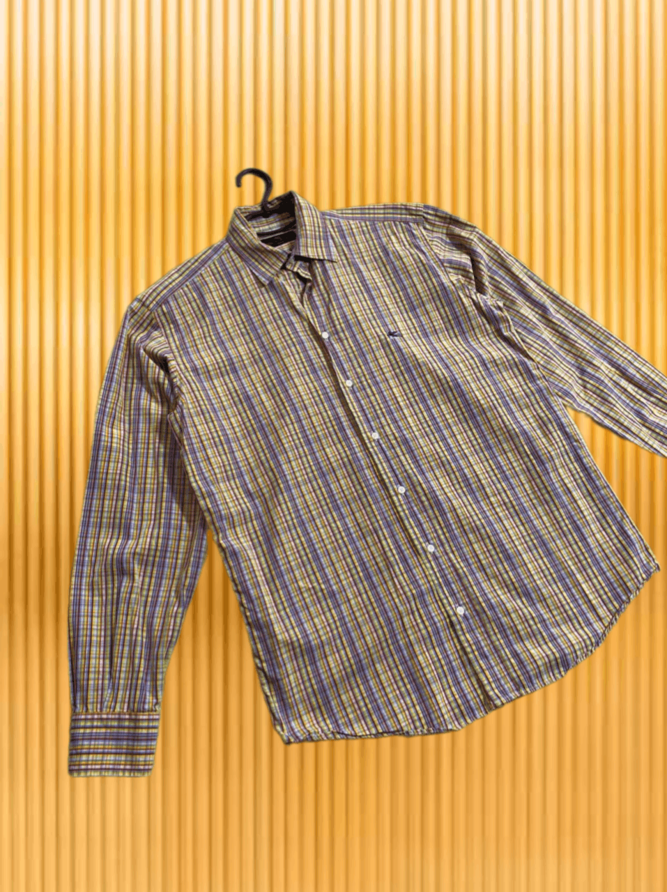 Etro Vintage Etro Milano Plaid Waffle Shirt Relaxed Fit Size US L / EU 52-54 / 3 - 1 Thumbnail