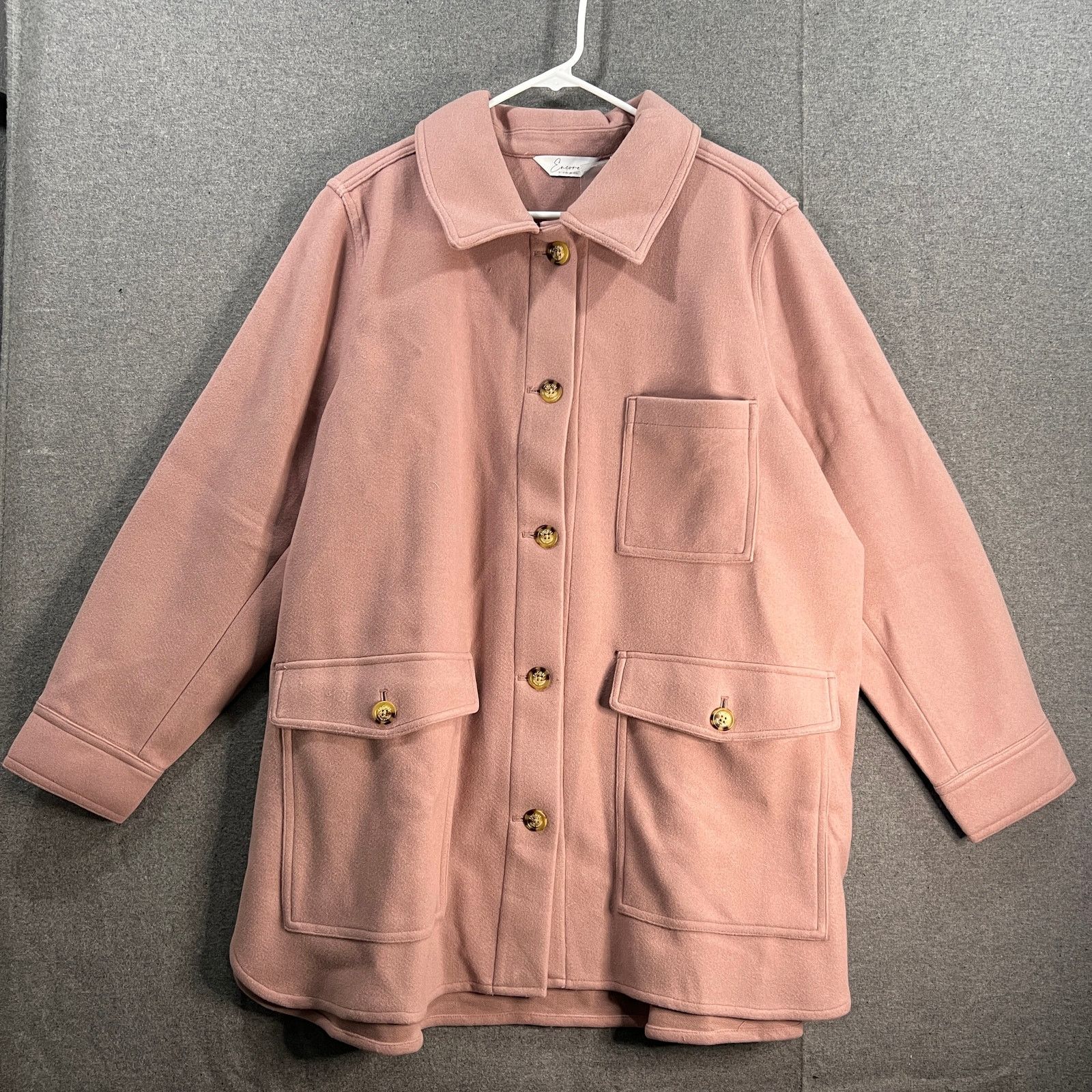 Other Encore by Idina Menzel Brushed Doubleface Shirt Jacket Size XL / US 12-14 / IT 48-50 - 2 Thumbnail