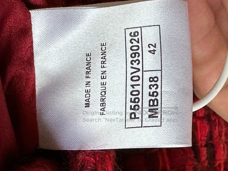 Chanel Chanel Red tweed medium-length coat Size M / US 6-8 / IT 42-44 - 4 Thumbnail