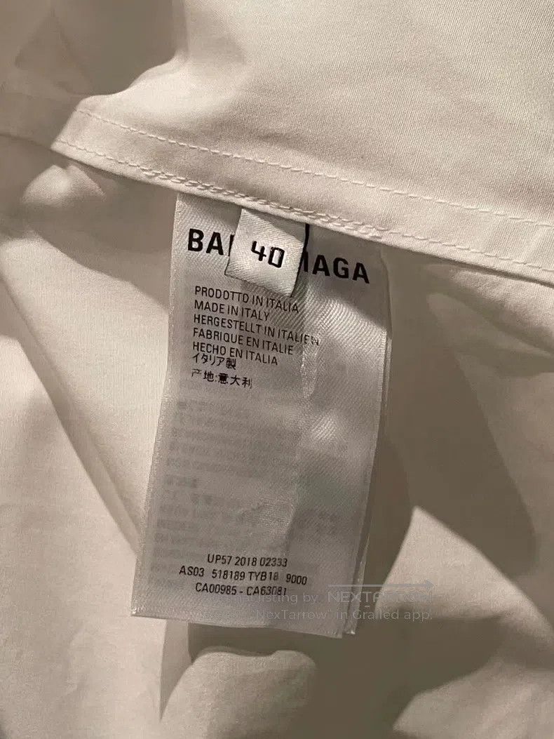 Balenciaga Balenciaga Long Sleeve White Shirt Size S / US 4 / IT 40 - 6 Thumbnail