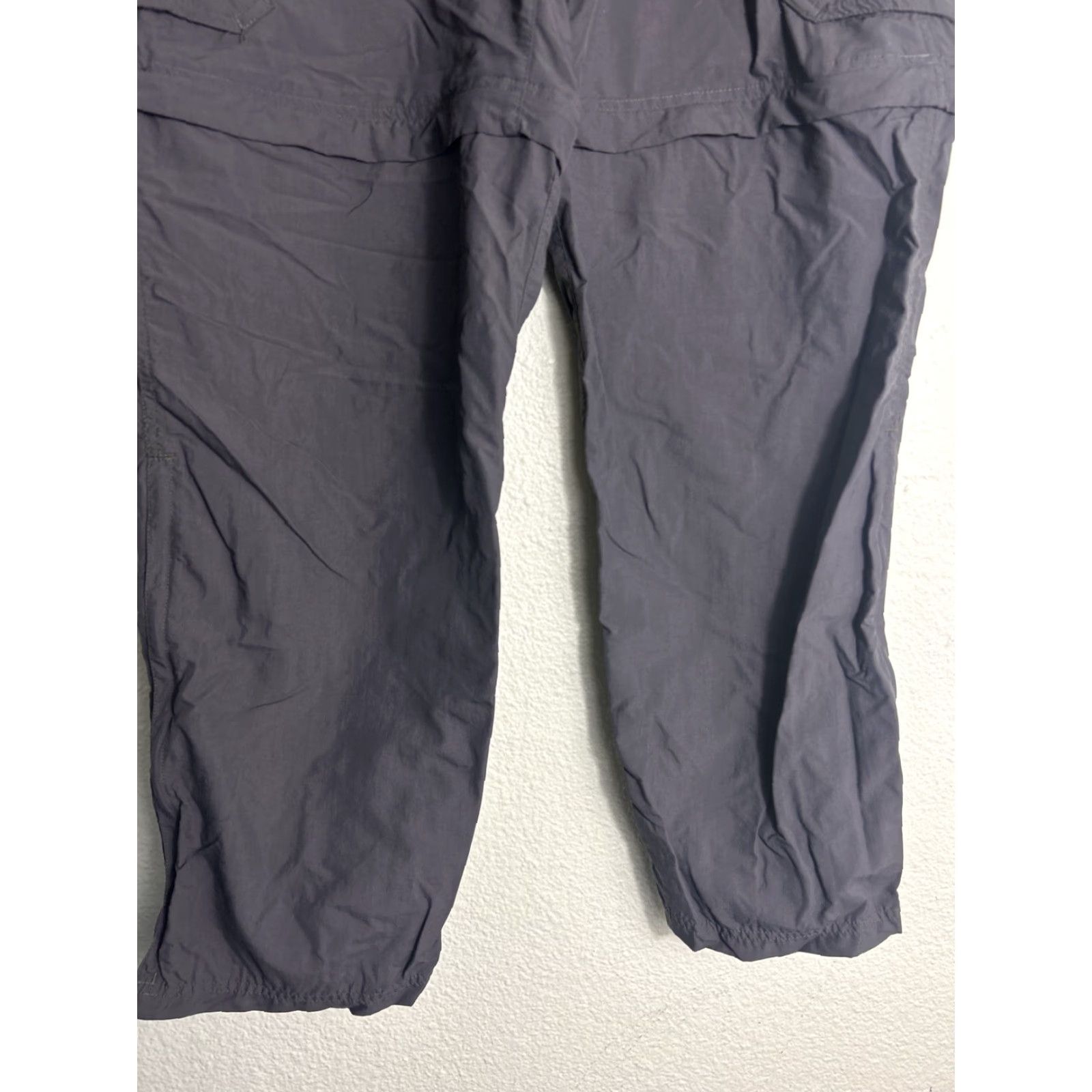 VINTAGE REI Cargo Pants Belted Convertible Gray Mens L 34x32 Inseam 32 Regular