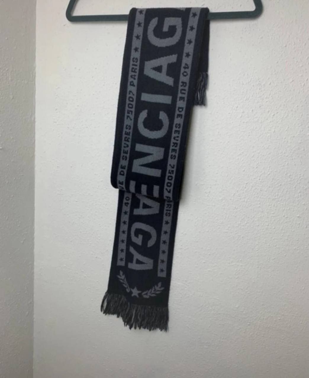 Balenciaga Balenciaga Black logo scarf Size ONE SIZE - 3 Thumbnail