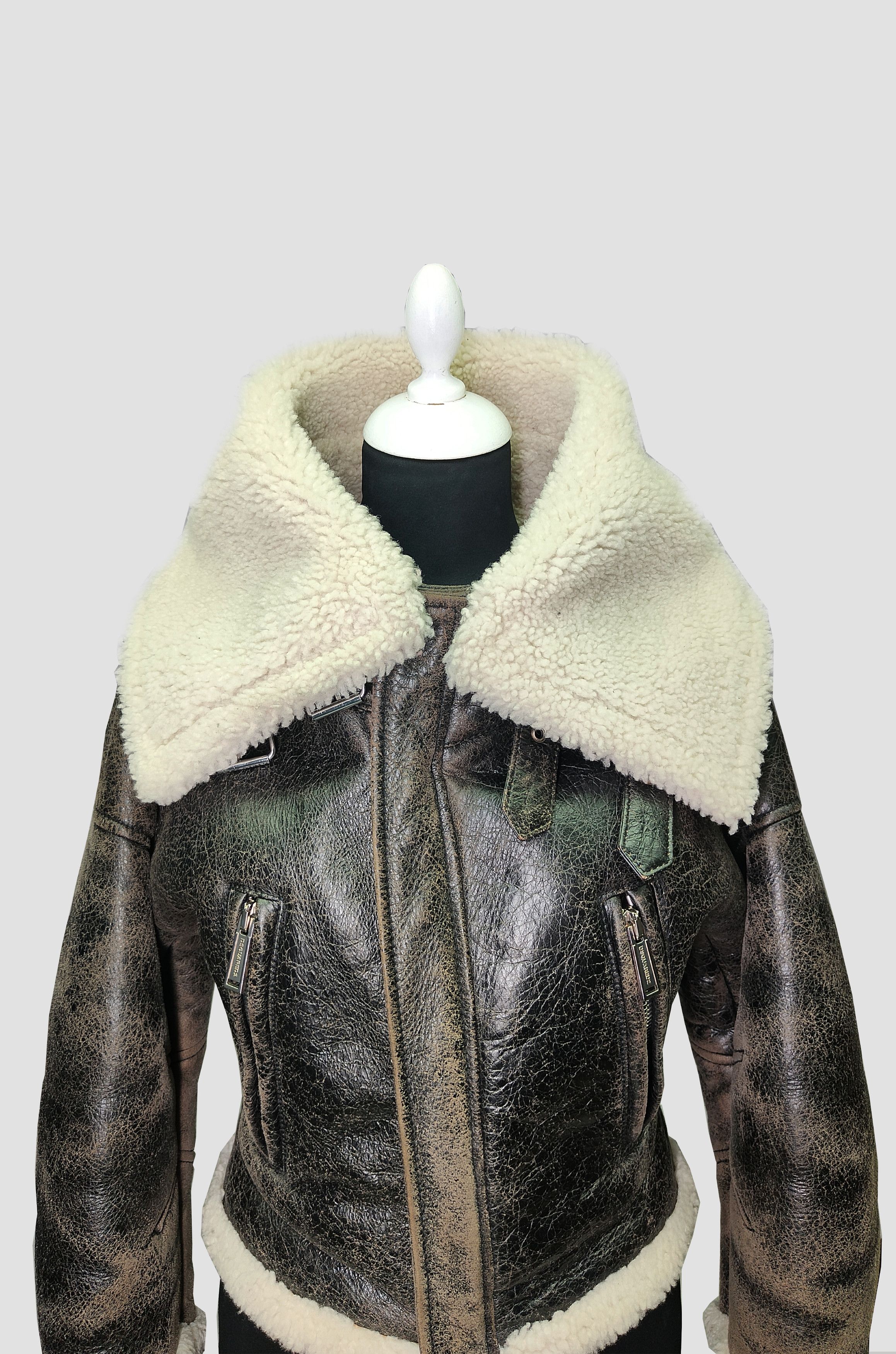 Dsquared2 Dsquared2 _ Lamb Leather Shearling _ Fur _ Aviator Jacket Size S / US 4 / IT 40 - 6 Thumbnail
