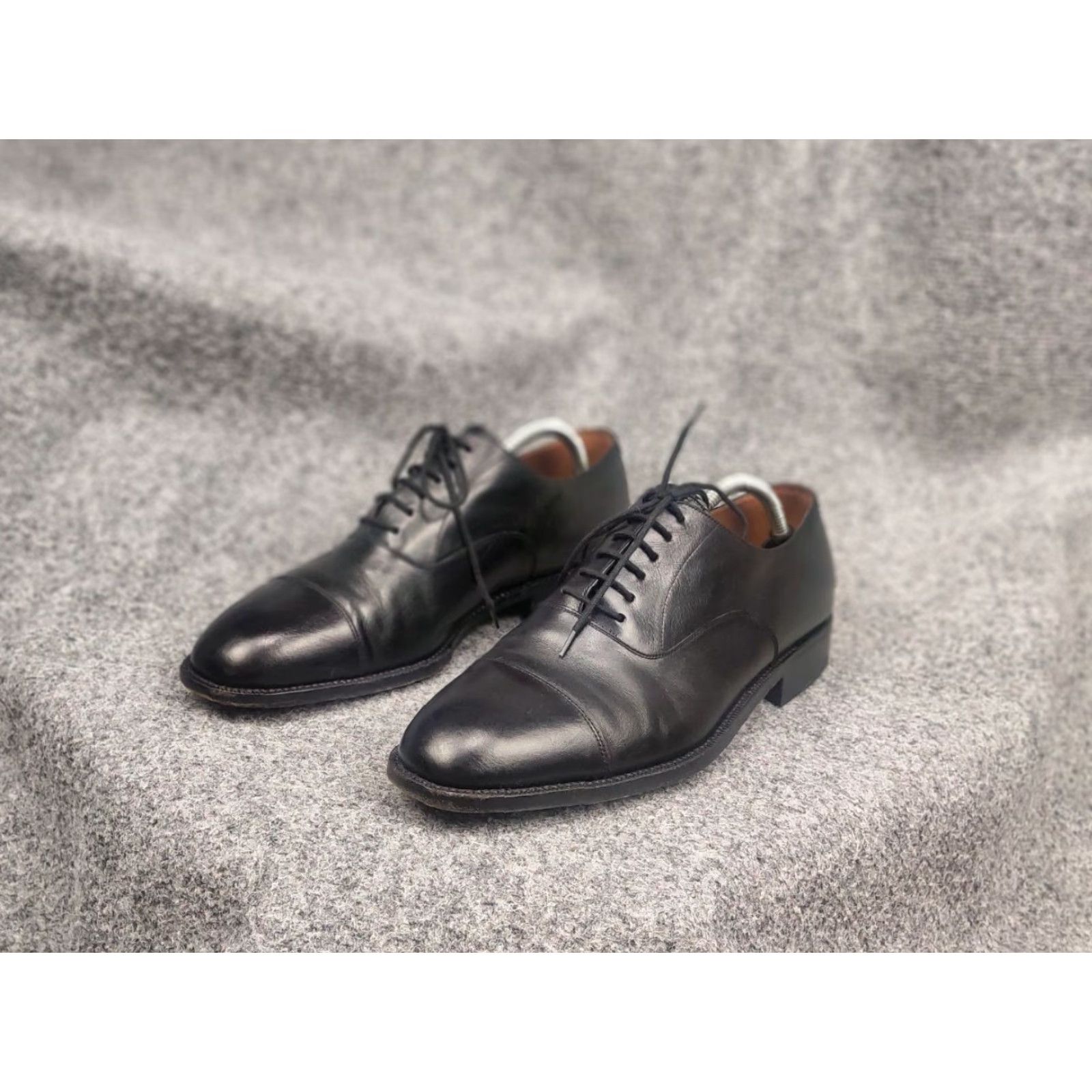 Carmina Carmina Design by Jose Albaladejo Black Calf Leather Cap Toe Oxford Shoes Size ONE SIZE - 5 Thumbnail