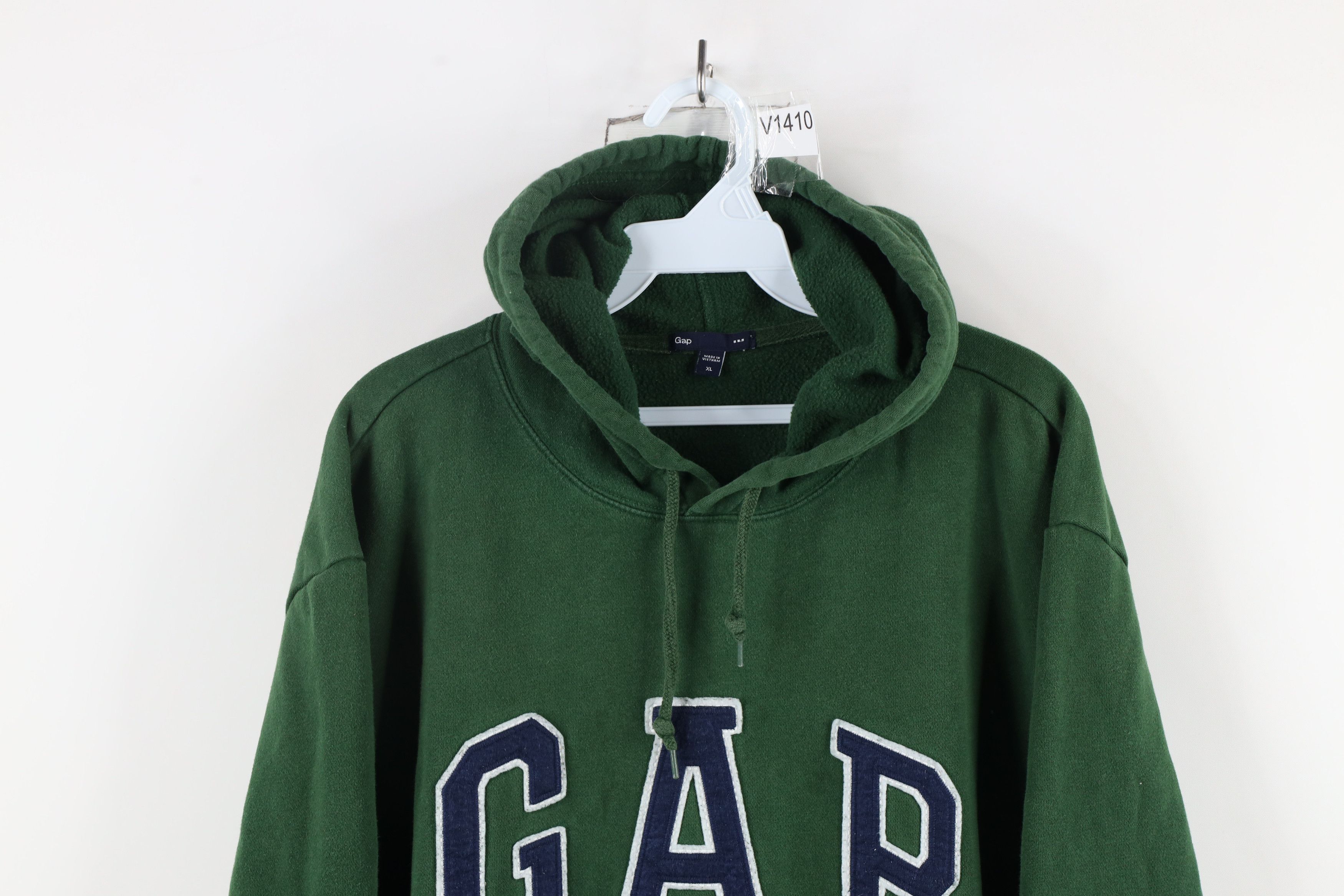 Gap × Vintage Vintage Gap Spell Out Block Letter Hoodie Sweatshirt Green Size US XL / EU 56 / 4 - 2 Thumbnail