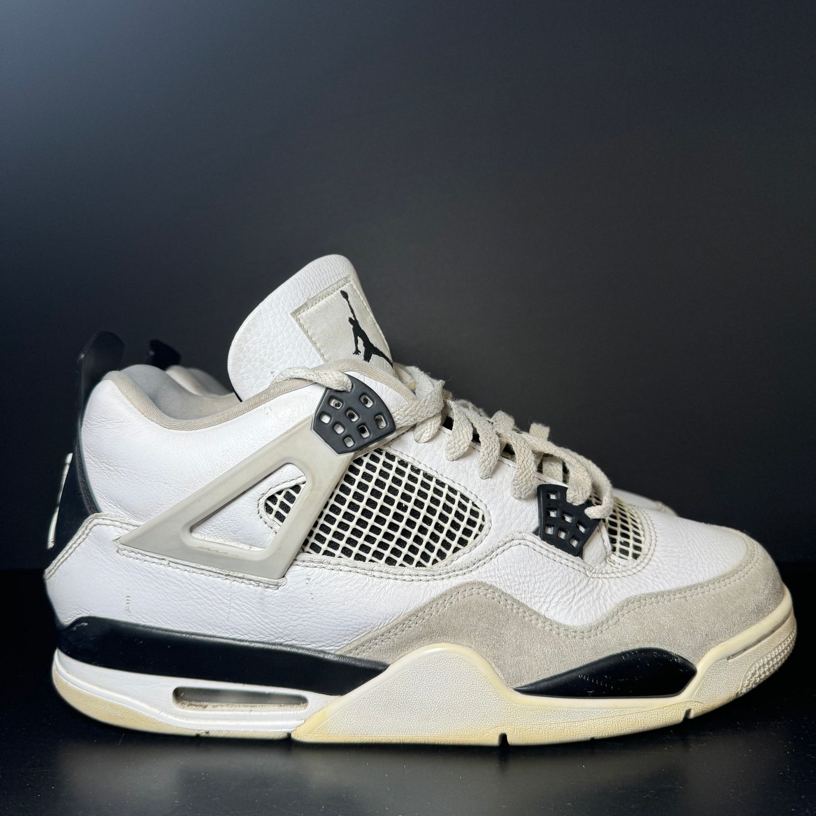 Jordan Brand × Nike Size 11.5 Nike Air Jordan 4 Retro Military Black Men's Shoes Size US 11.5 / EU 44-45 - 1 Thumbnail