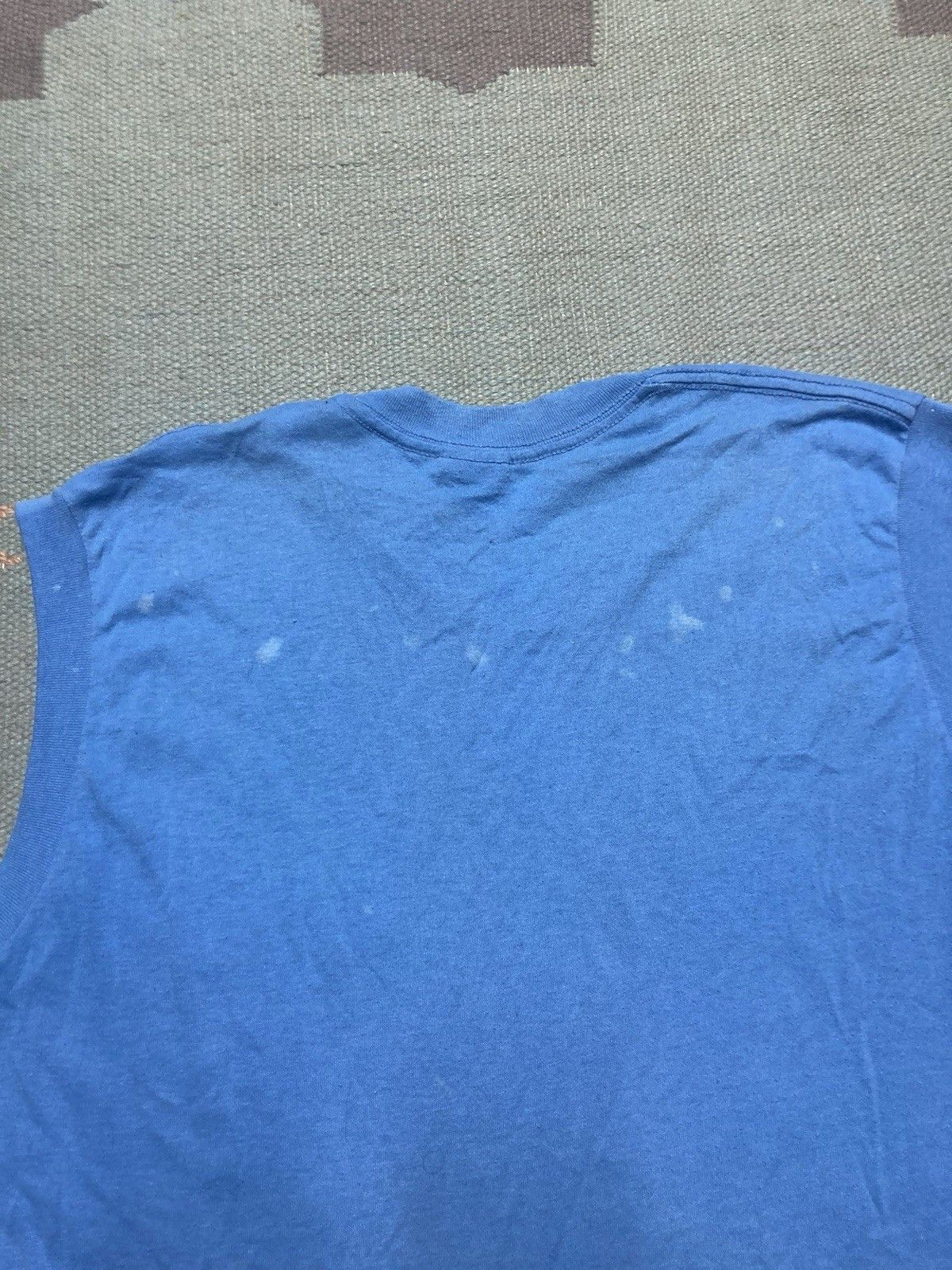 Vintage Vintage 80s pocket t shirt blank light blue paint soft large Size US L / EU 52-54 / 3 - 12 Thumbnail