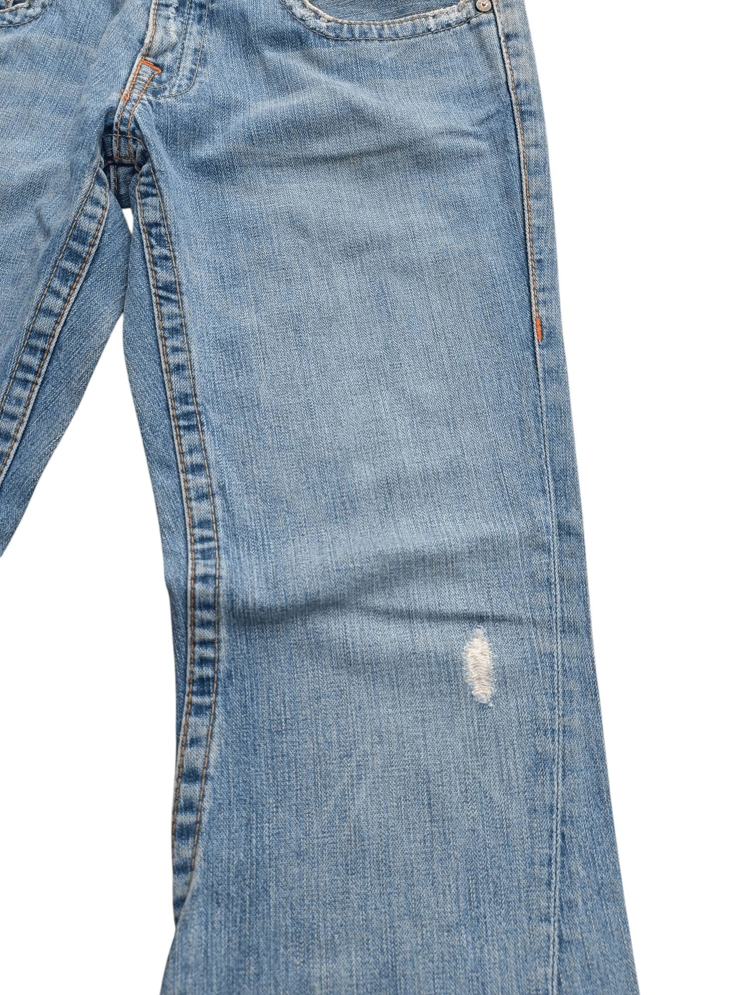 True Religion × Vintage True Religion Joey Flare Distressed Jeans Size US 34 / EU 50 - 7 Thumbnail