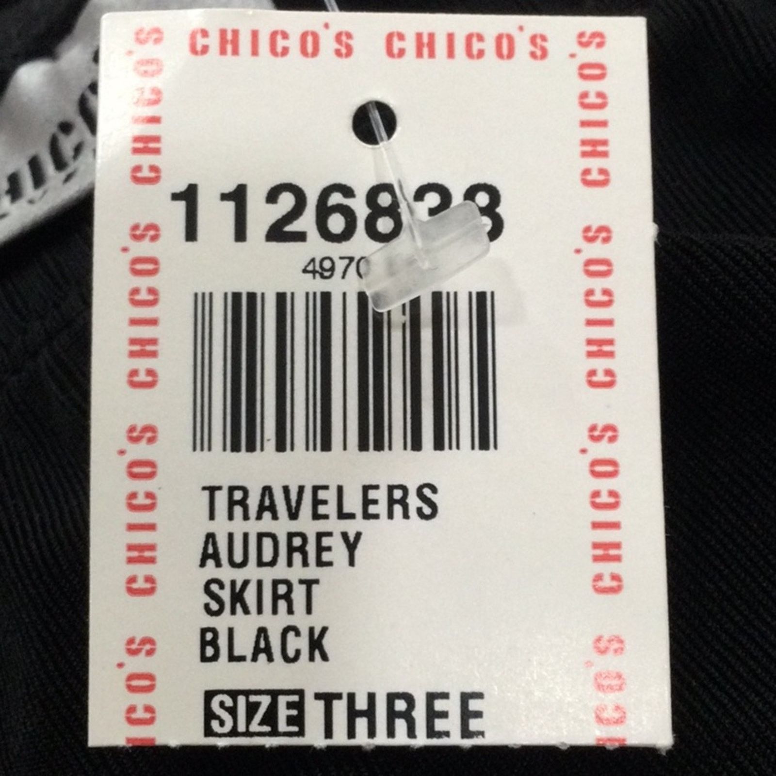 Chicos Chico's Travelers Black Side Split Audrey Skirt 3/XL/16 NWT Size 38" / US 16 / IT 52 - 13 Thumbnail