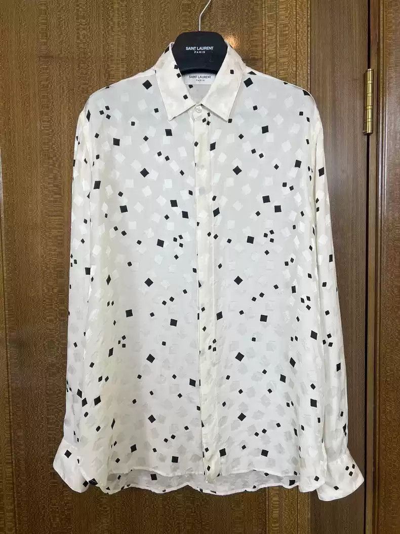 Saint Laurent Paris Saint Laurent Paris Silk Square Shirt-2505 Size US M / EU 48-50 / 2 - 1 Thumbnail