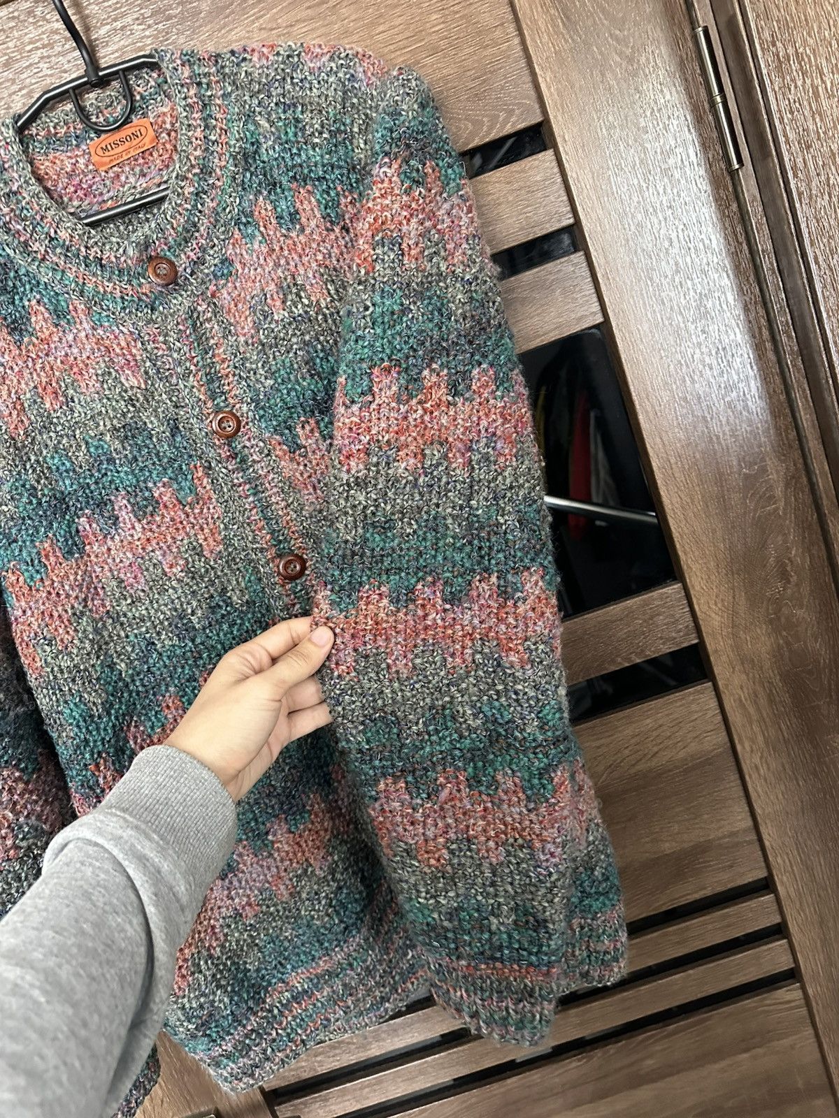 Missoni Missoni Italy Vintage Wool Knit Jacket Pullover 90s Size US L / EU 52-54 / 3 - 7 Thumbnail