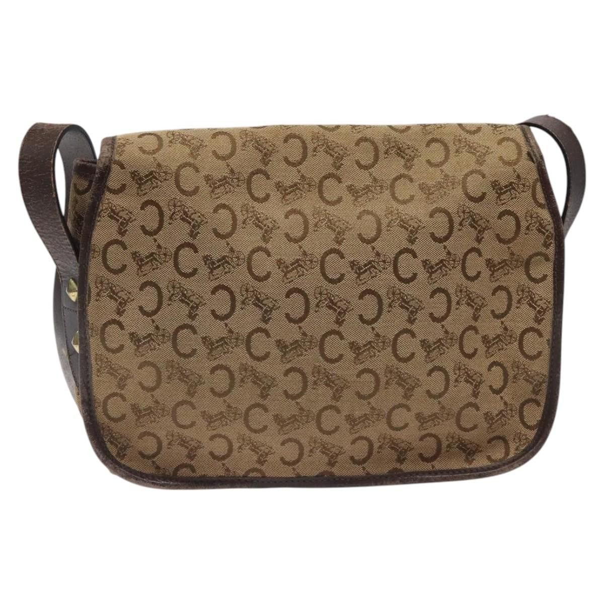 Celine CELINE C Sulky Shoulder Bag Canvas Brown Gold Size ONE SIZE - 3 Thumbnail