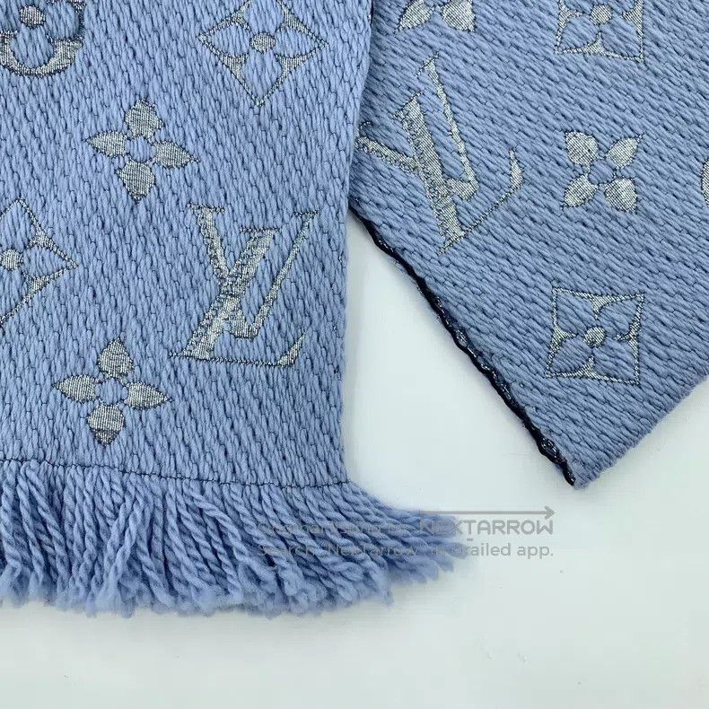 Louis Vuitton Louis Vuitton Sky blue logo presbyopic full print wool fri Size ONE SIZE - 5 Thumbnail