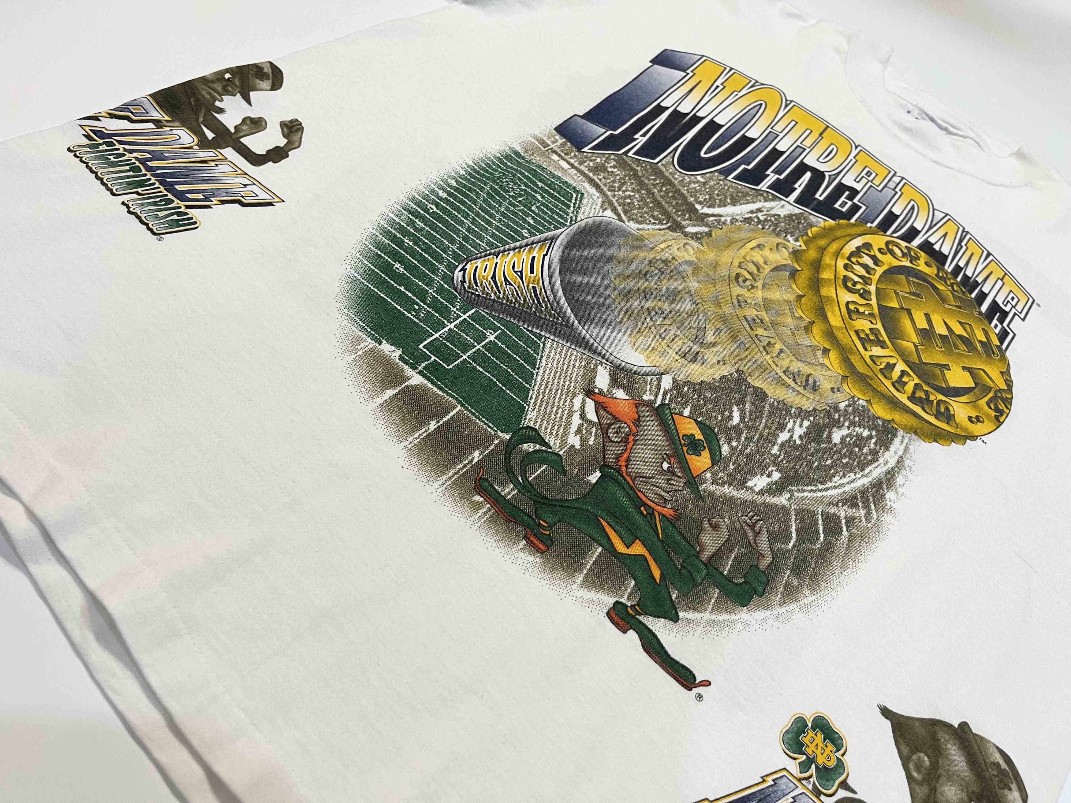 NCAA × Vintage Vintage Bulletin Athletic Notre Dame Fighting Irish T-Shirt Size US XL / EU 56 / 4 - 8 Thumbnail