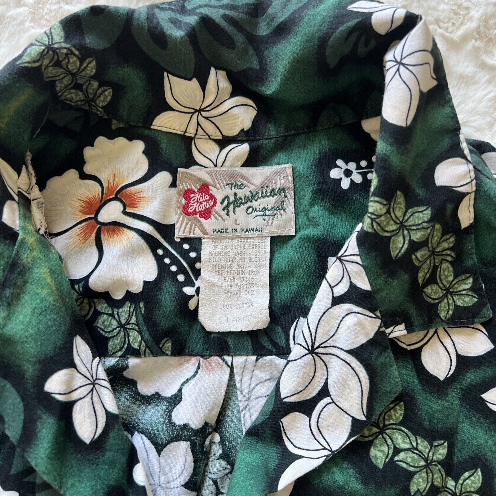 Hilo Hattie Hilo Hattie The Hawaiian Men Green 100% Cotton Shirt Size L Size US L / EU 52-54 / 3 - 2 Thumbnail