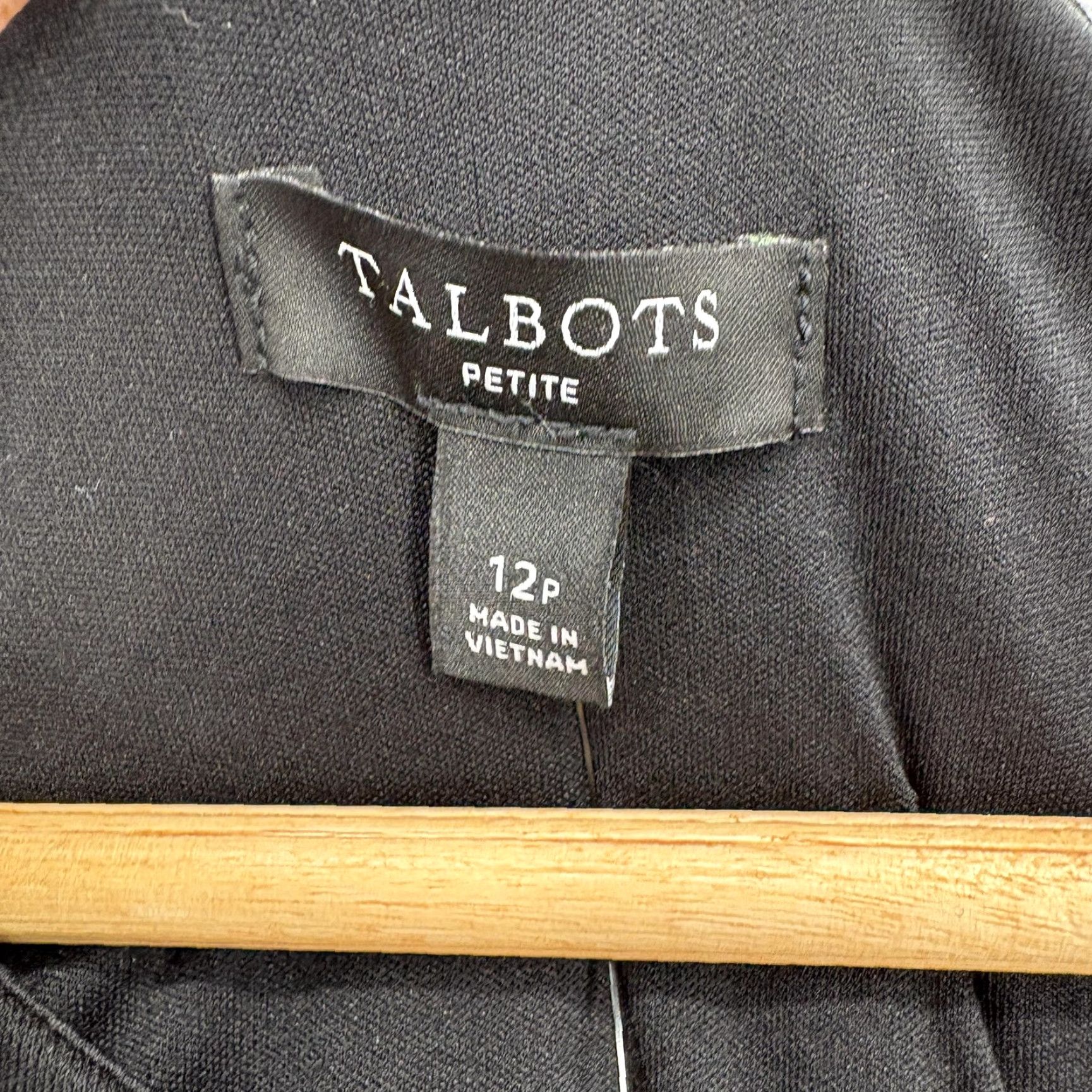 Talbots Talbots Dress Womens 12P Black Sleeveless Fit & Flare Knit Midi Work Career NWT Size XL / US 12-14 / IT 48-50 - 3 Thumbnail