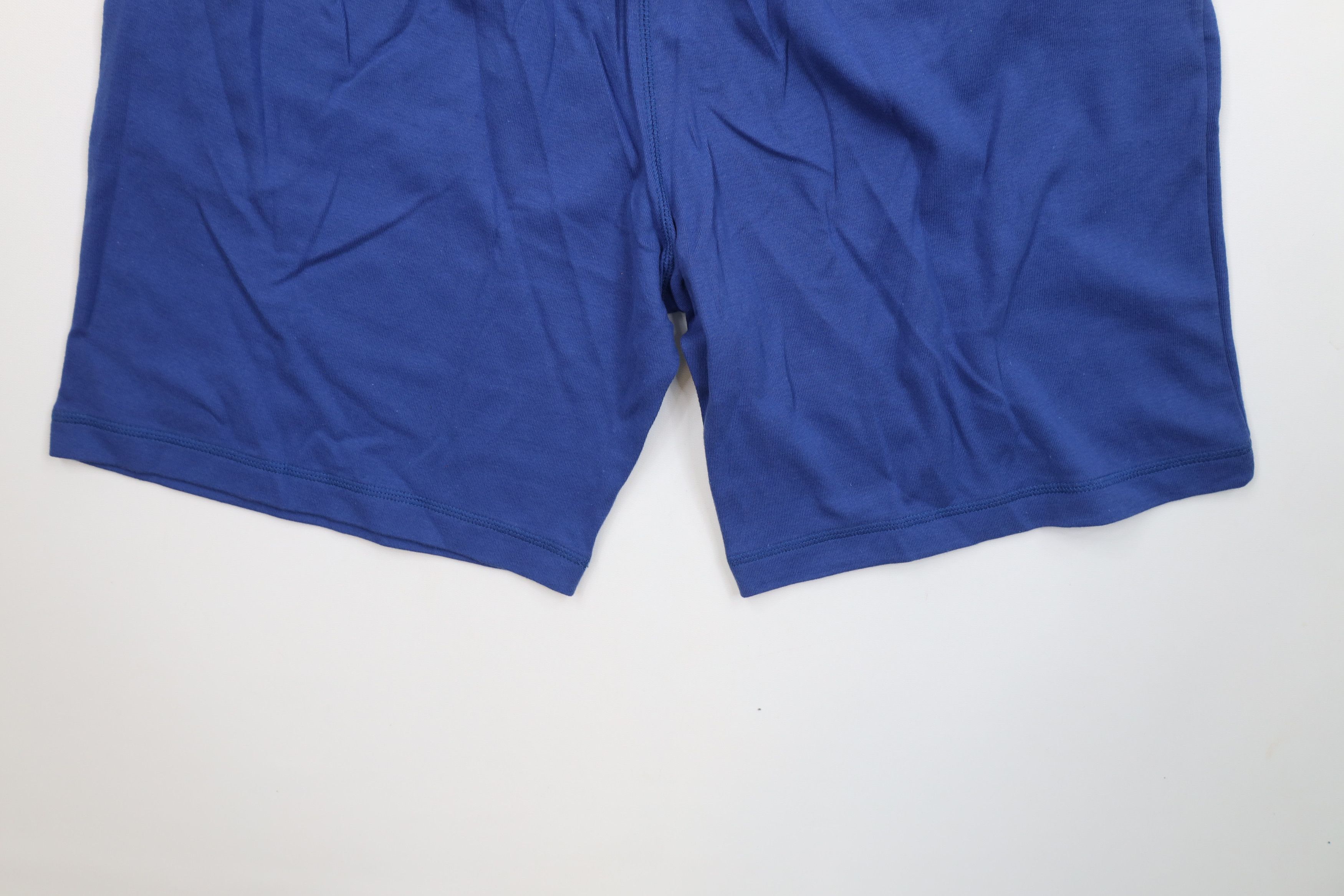 Adidas Deadstock Vintage 90s Adidas Above Knee Shorts Royal Blue Size US 36 / EU 52 - 15 Thumbnail