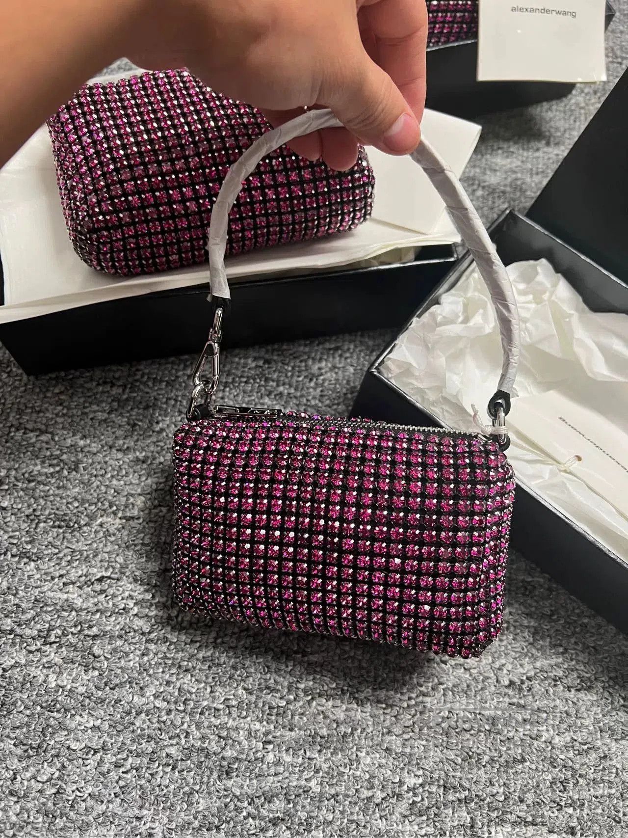 Alexander Wang Alexander Wang Mini Pink Rhinestone Handbag. Size ONE SIZE - 2 Thumbnail
