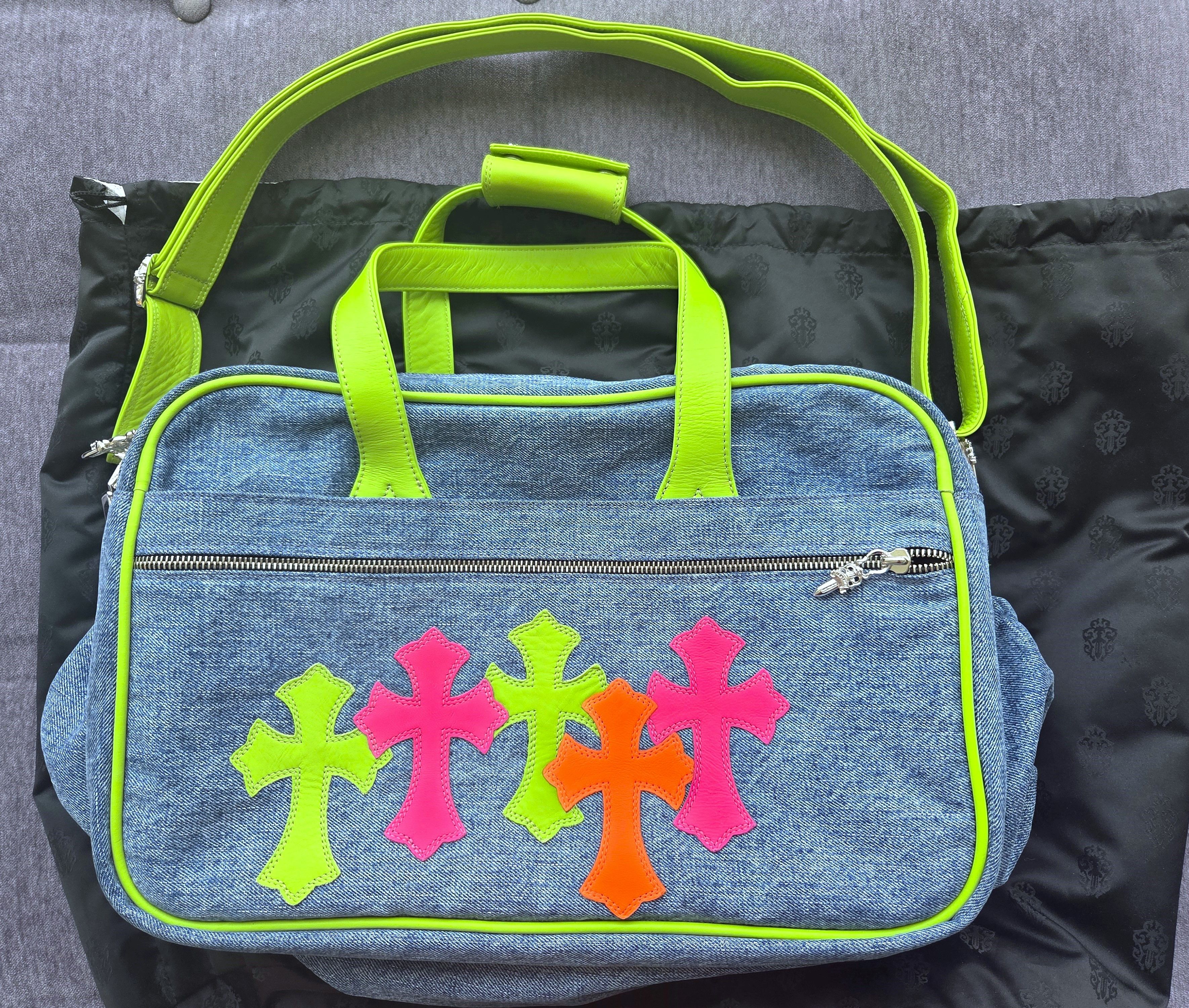 Chrome Hearts Chrome Hearts Denim cross patch gym large travel bag Size ONE SIZE - 1 Thumbnail
