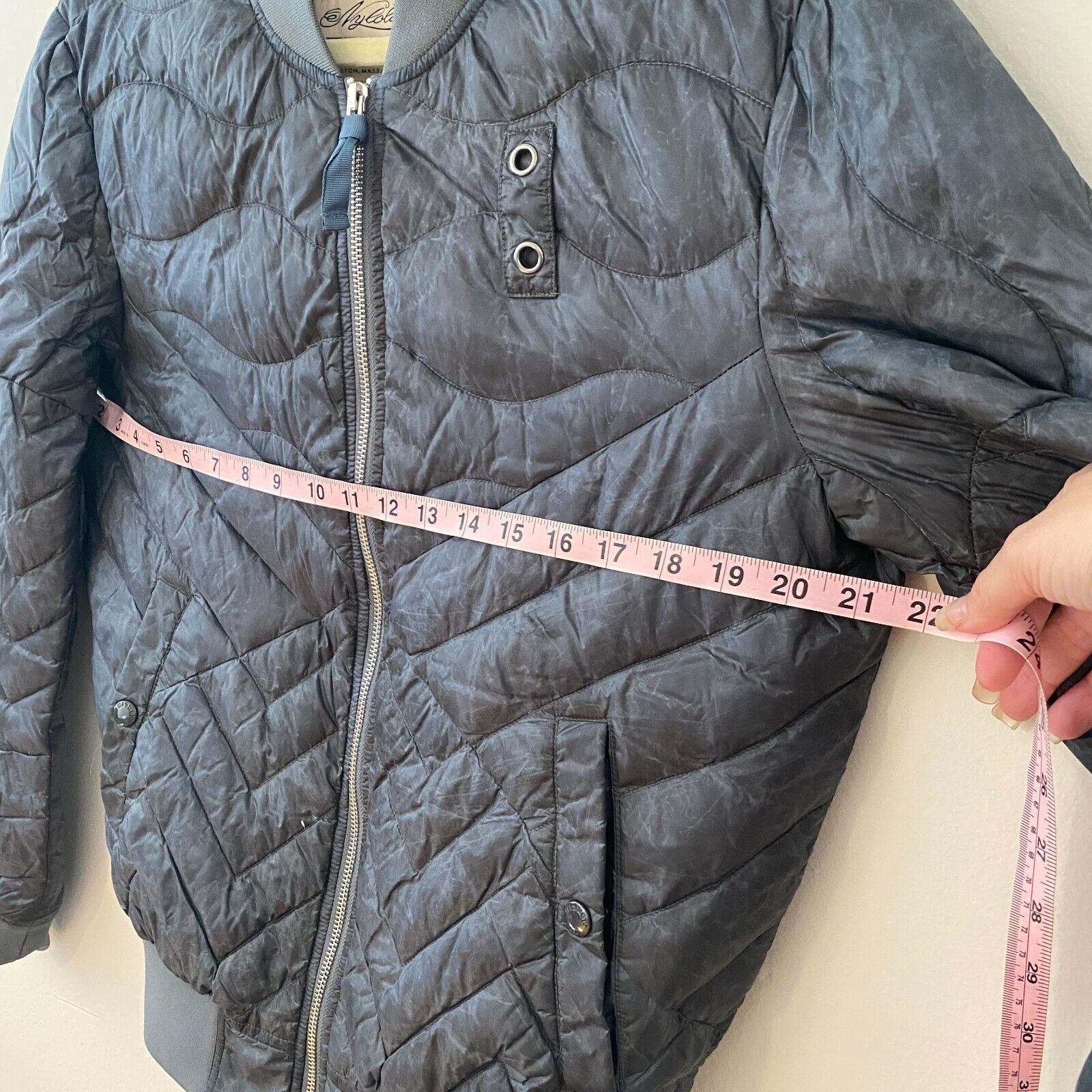 Other Blauer Nylolite Blue Gray Quilted Down Bomber Jacket Coat M Size M / US 6-8 / IT 42-44 - 10 Thumbnail