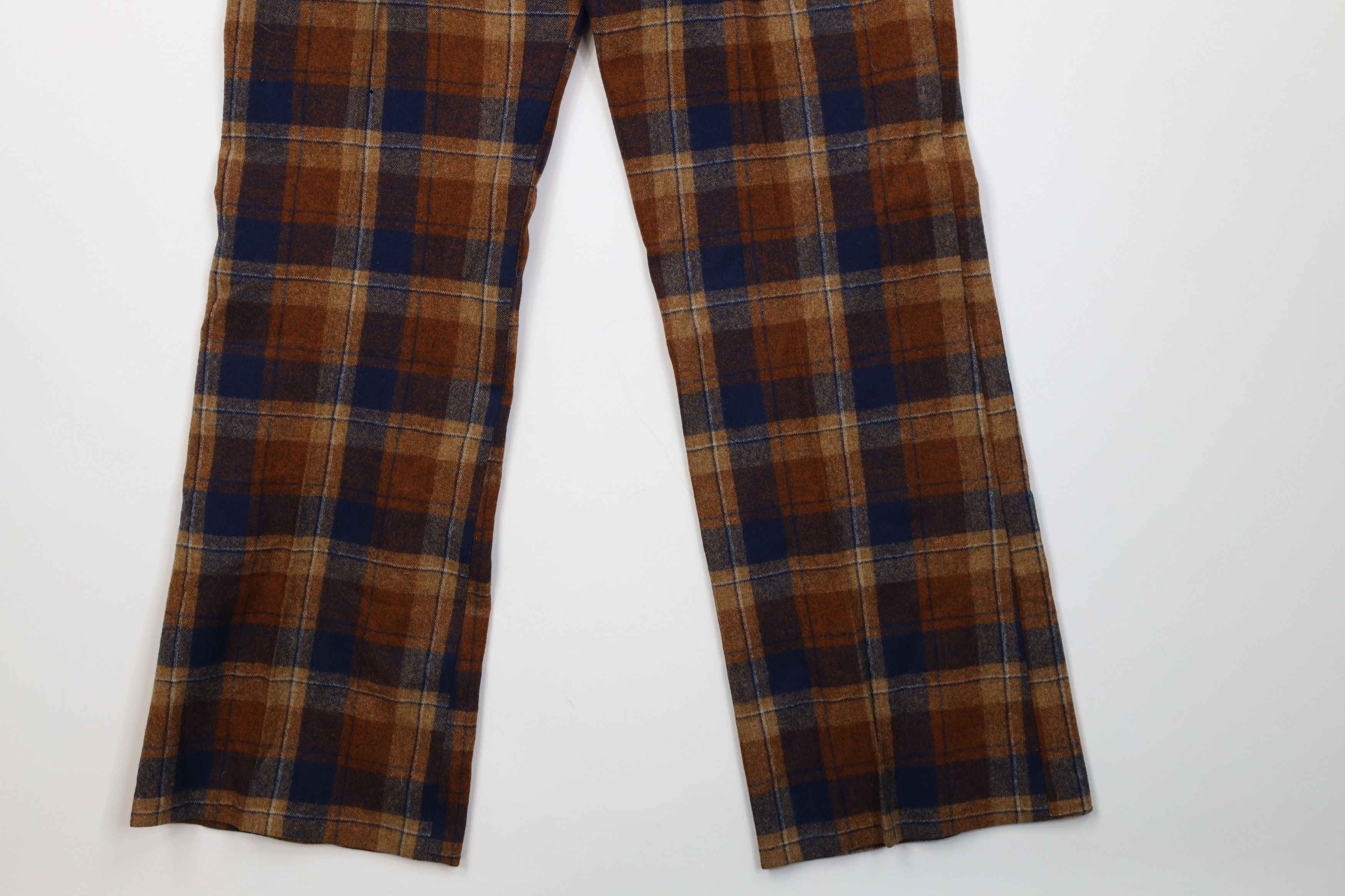 Vintage Vintage 60s Streetwear Bell Bottoms Pants Plaid USA Size 26" / US 2 / IT 38 - 13 Thumbnail
