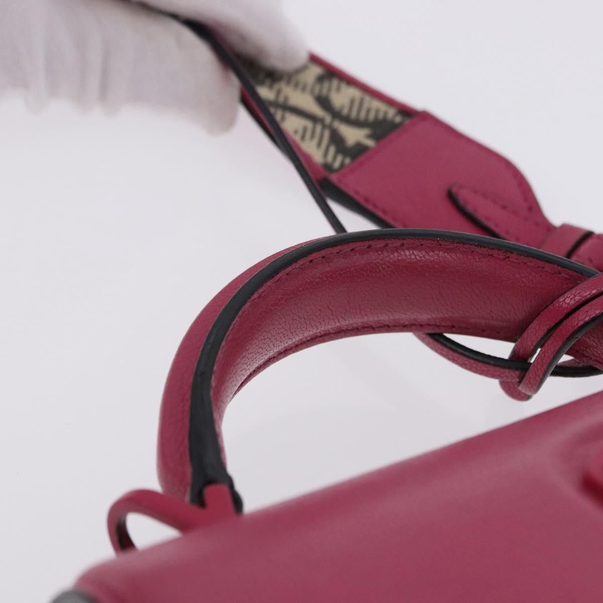 Salvatore Ferragamo Salvatore Ferragamo Gancini Hand Bag Leather 2way Pink Size ONE SIZE - 21 Thumbnail