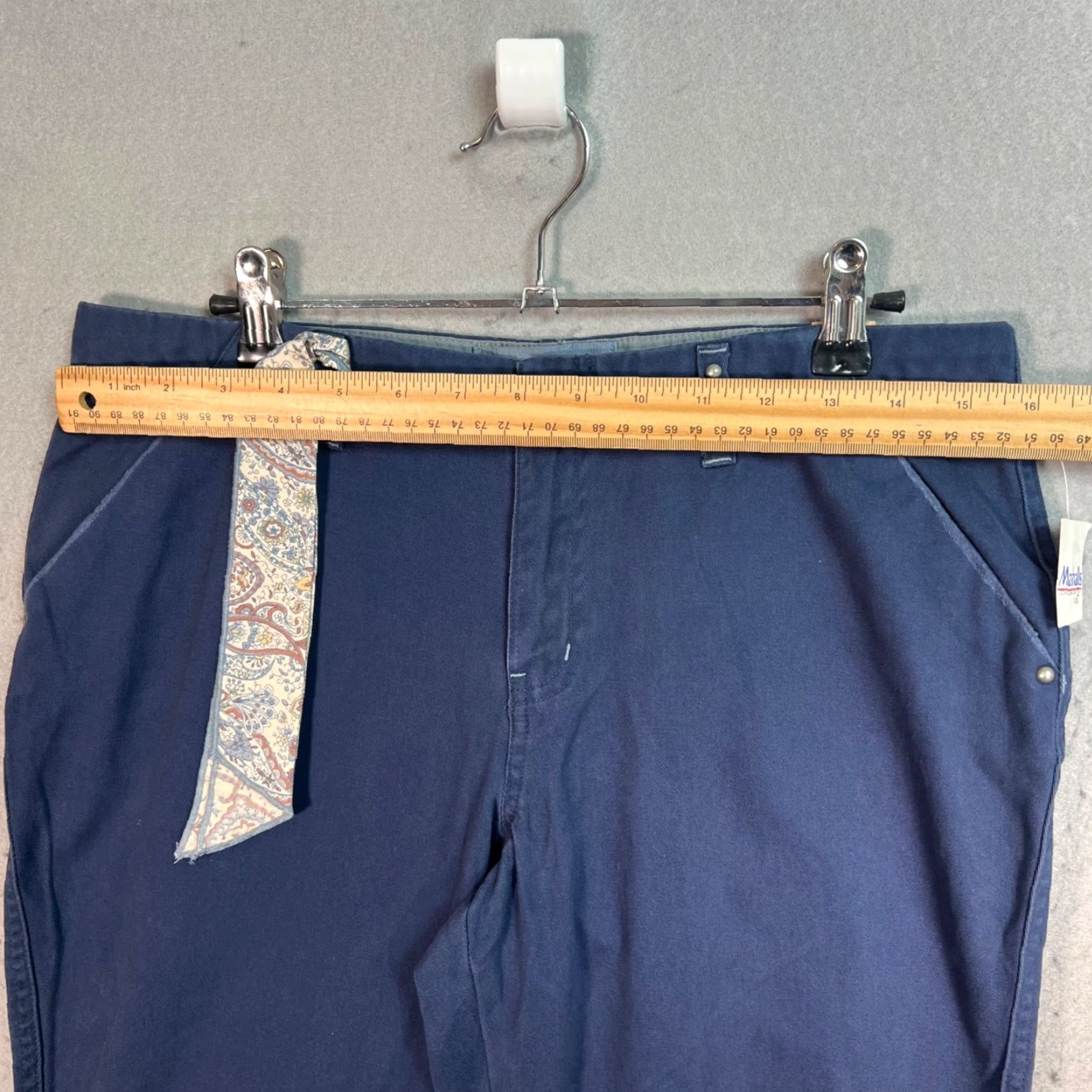 Vintage LIMITED Too Blue Cotton Flared Pants With Paisley Accent Womens Size 14 NEW Size 36" / US 14 / IT 50 - 5 Thumbnail