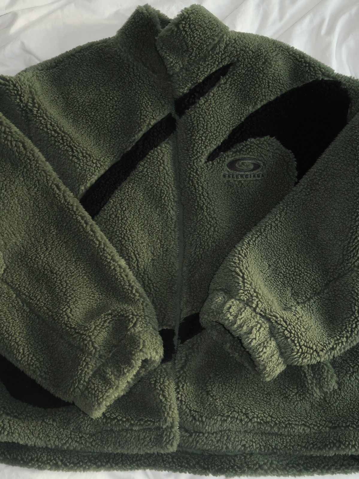 Balenciaga BALENCIAGA — MEN'S LOOP SPORTS ICON ZIP-UP JACKET IN KHAKI Size US M / EU 48-50 / 2 - 5 Thumbnail