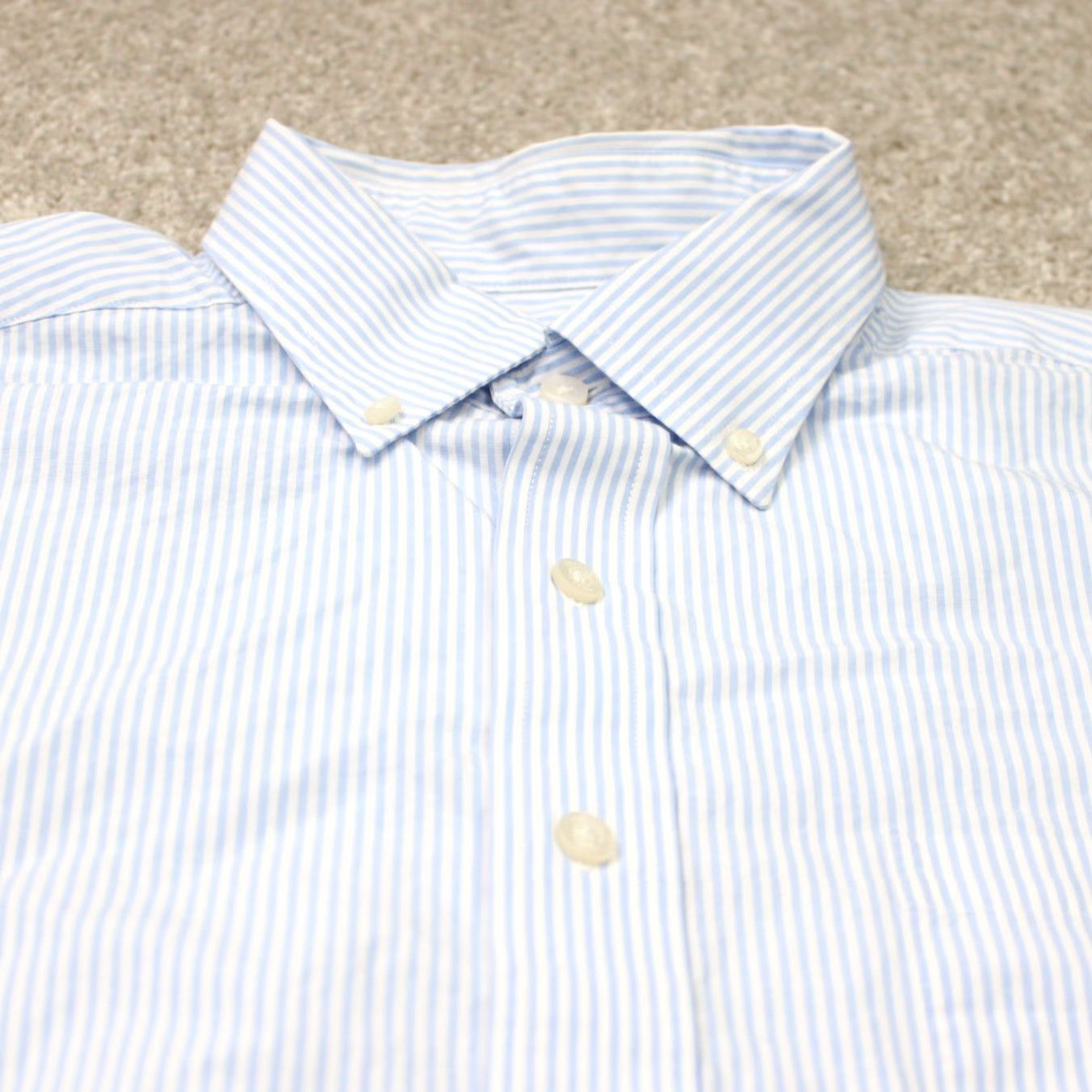 Vineyard Vines Vineyard Vines Murray Shirt Mens Large Blue/White Striped Long Sleeve Cotton Button-Up Shirt Size US L / EU 52-54 / 3 - 5 Thumbnail