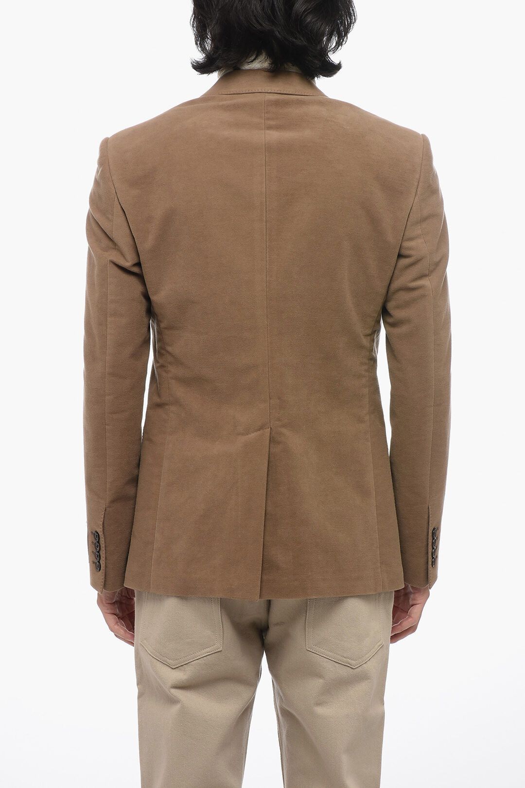 Dolce & Gabbana og1mm0825 Single-Breasted Blazer in Beige Size US M / EU 48-50 / 2 - 2 Thumbnail
