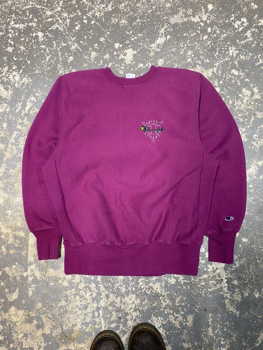 Vintage Vintage Champion Reverse Weave Purple 90s Sweatshirt USA