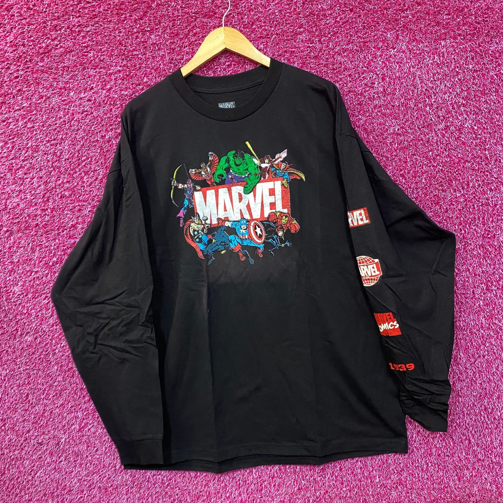 Marvel Comics Marvel Avengers Characters Marvel Logo Long Sleeve T-Shirt X Size US XL / EU 56 / 4 - 3 Thumbnail