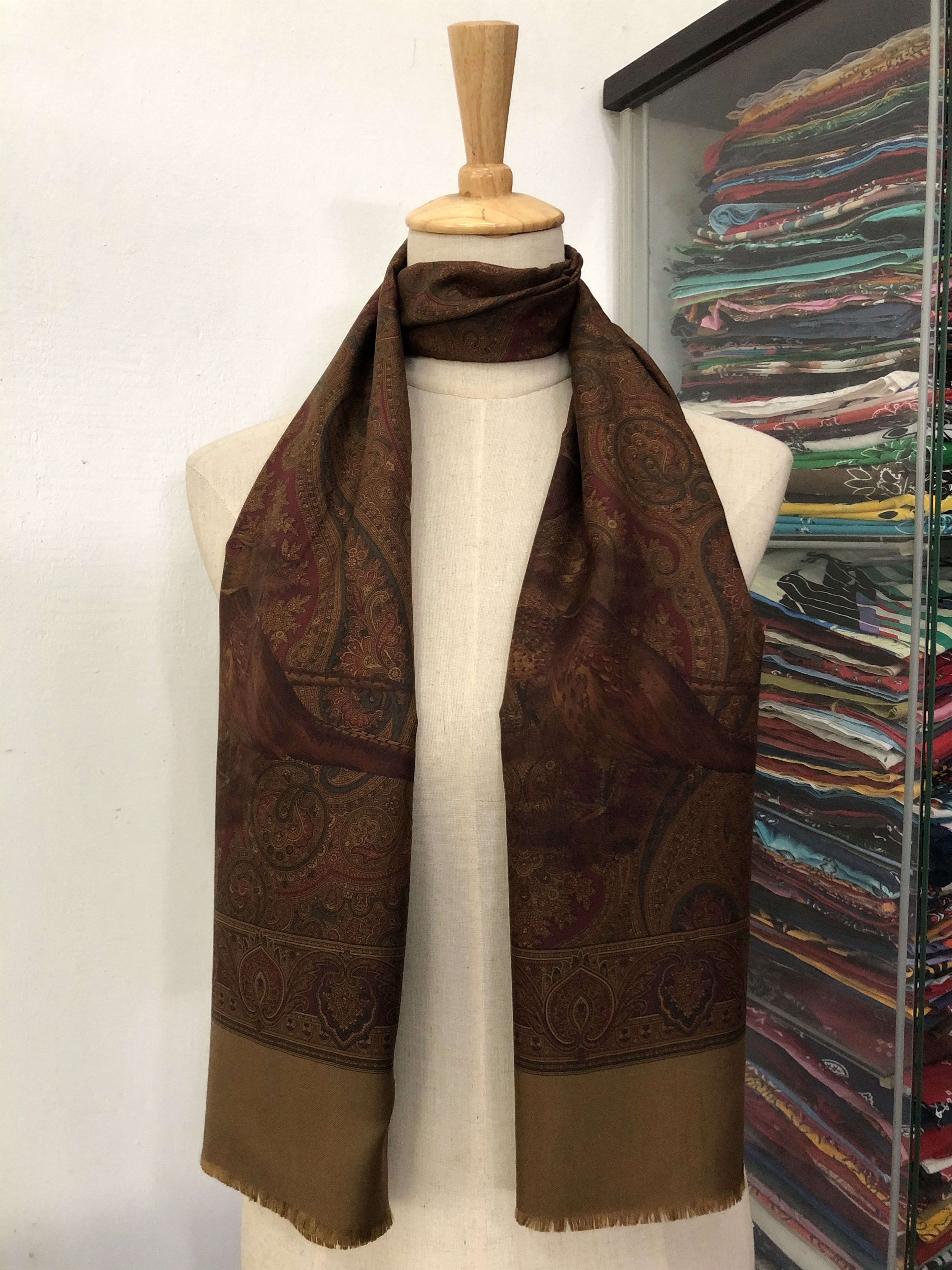 Vintage Vintage Alpha Cubic Silk Scarf Size ONE SIZE - 1 Thumbnail
