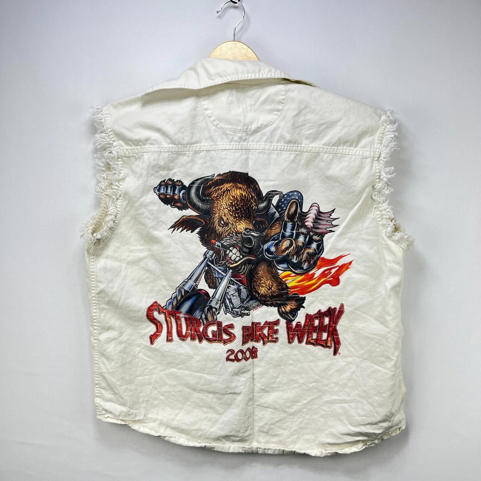 Harley Davidson Vintage Y2K Sturgis Bike Week Harley Flames Shirt XL Size US XL / EU 56 / 4 - 1 Thumbnail