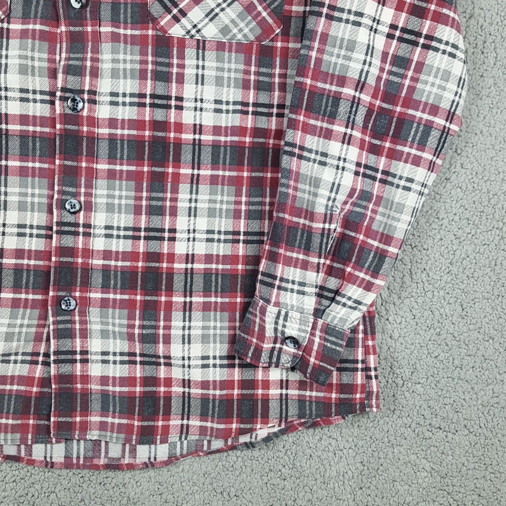 Vintage VINTAGE 80s Fieldmaster Plaid Flannel Shirt Men’s Large Tall Cotton Casual Workwear USA Made Size US L / EU 52-54 / 3 - 3 Thumbnail