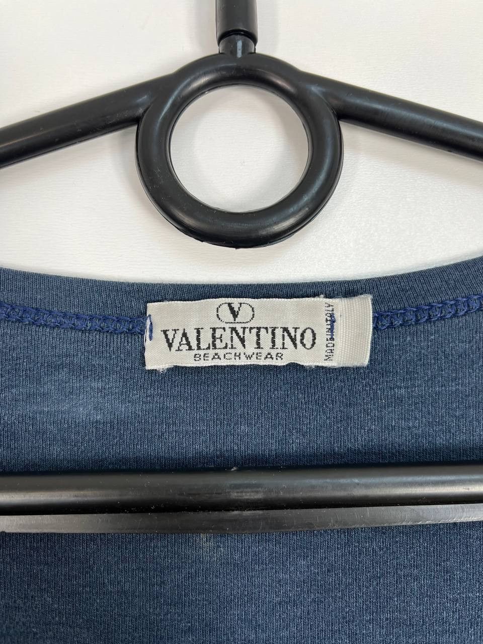 Valentino Valentino Beachwear Logo T Shirt Blue Mens Size L Size US L / EU 52-54 / 3 - 3 Thumbnail