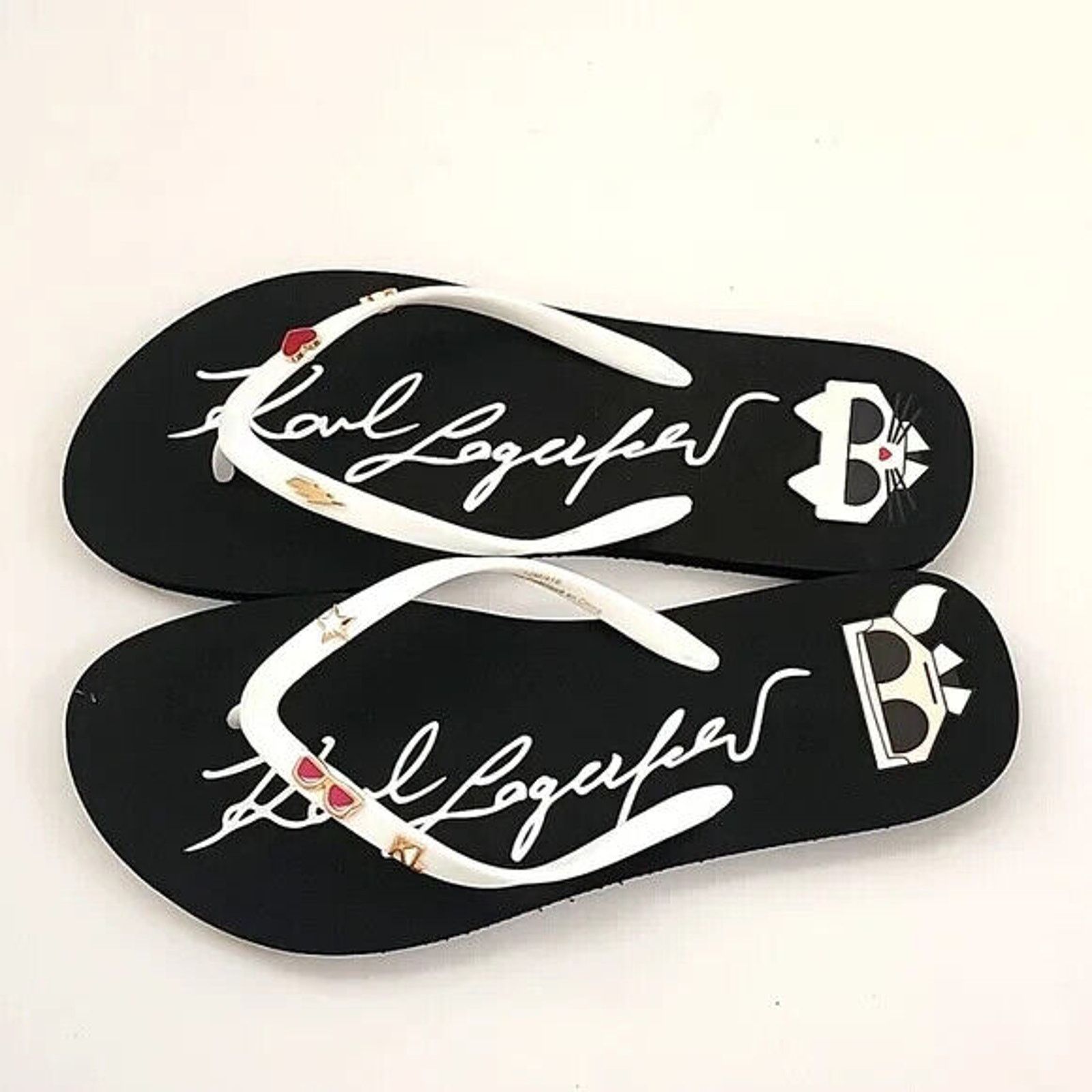 Karl Lagerfeld KARL LAGERFELD PARIS ZONNY FLIP FLOP SANDALS WITH CHARMS NWT Size US 9 / IT 39 - 4 Thumbnail