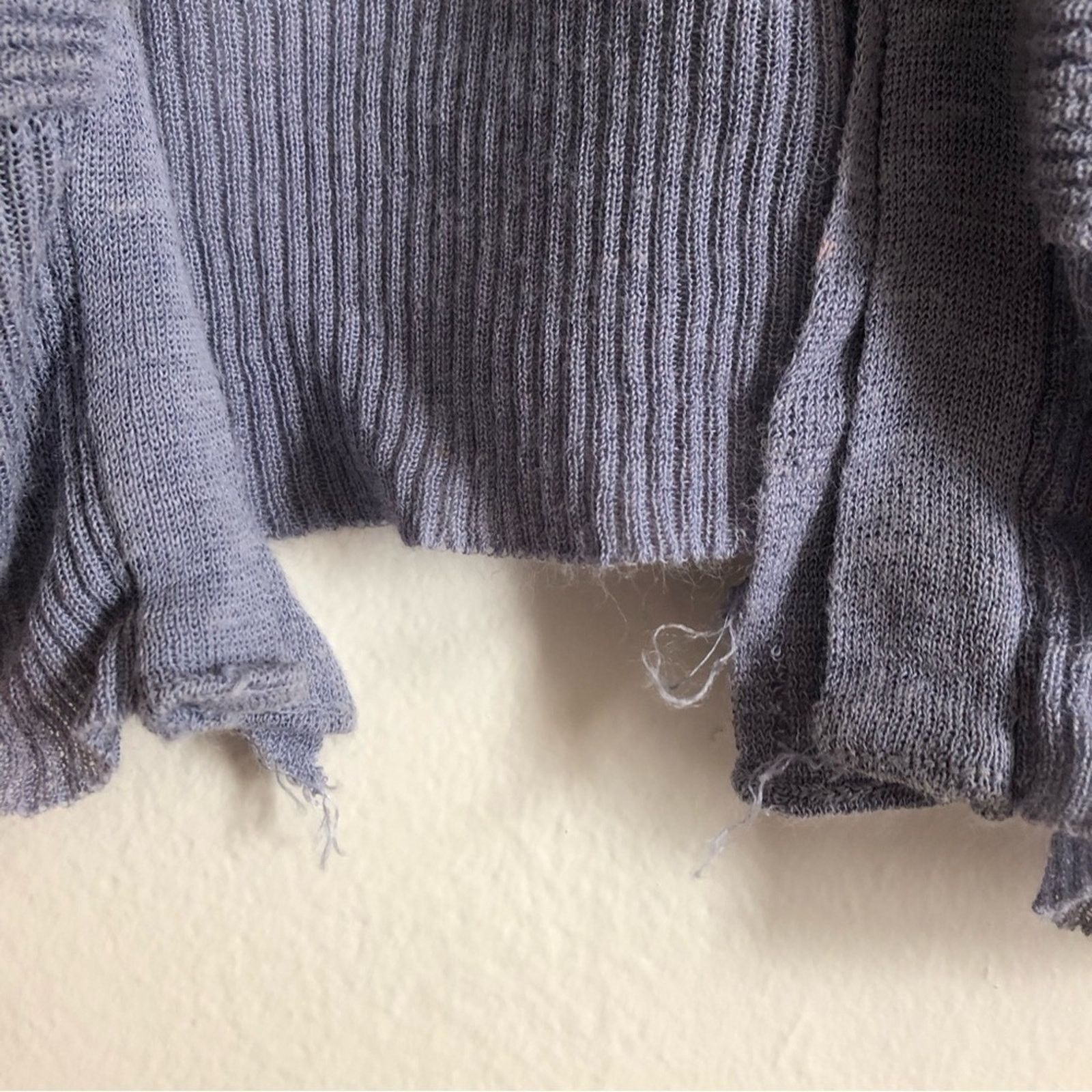 Other Mirui Korean KFashion Purple Ribbed Knit Cardigan Sweater Size XS / US 0-2 / IT 36-38 - 6 Thumbnail