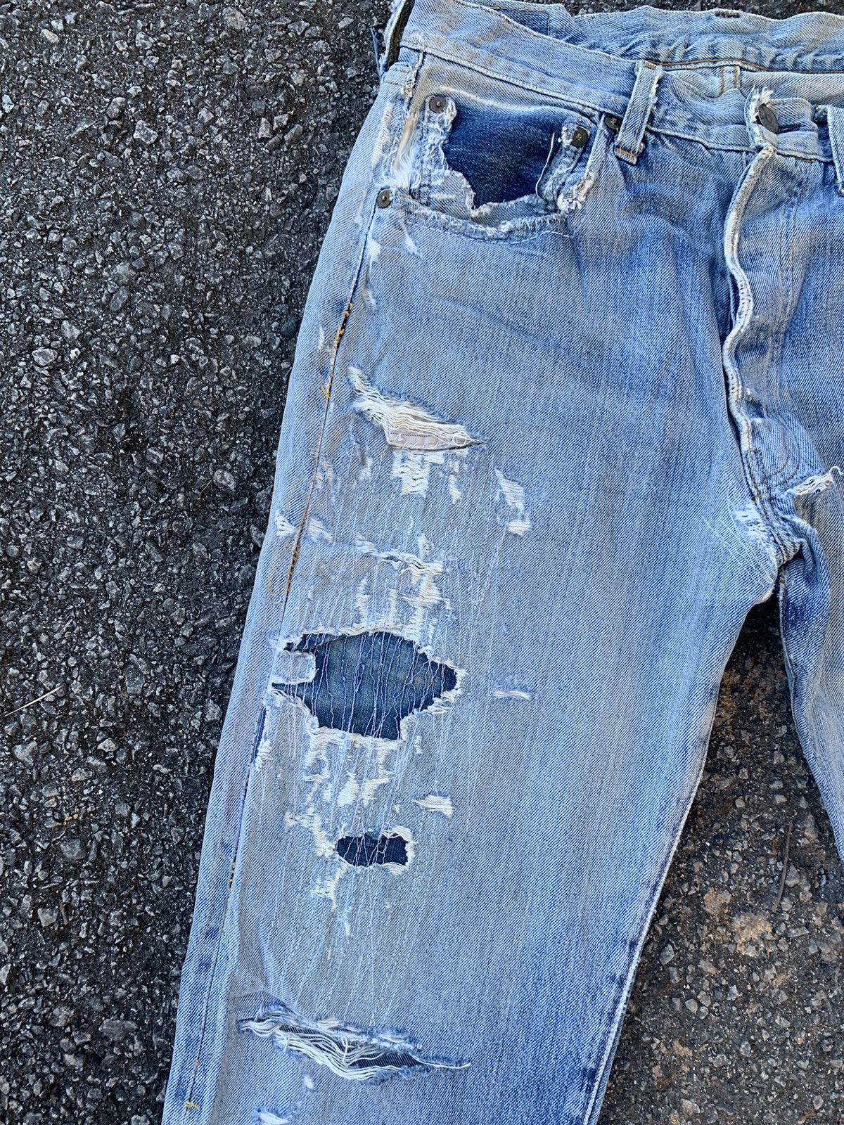 Levi's Levis Big E 501XX Made In Usa Selvedge Distressed denim Size US 30 / EU 46 - 6 Thumbnail