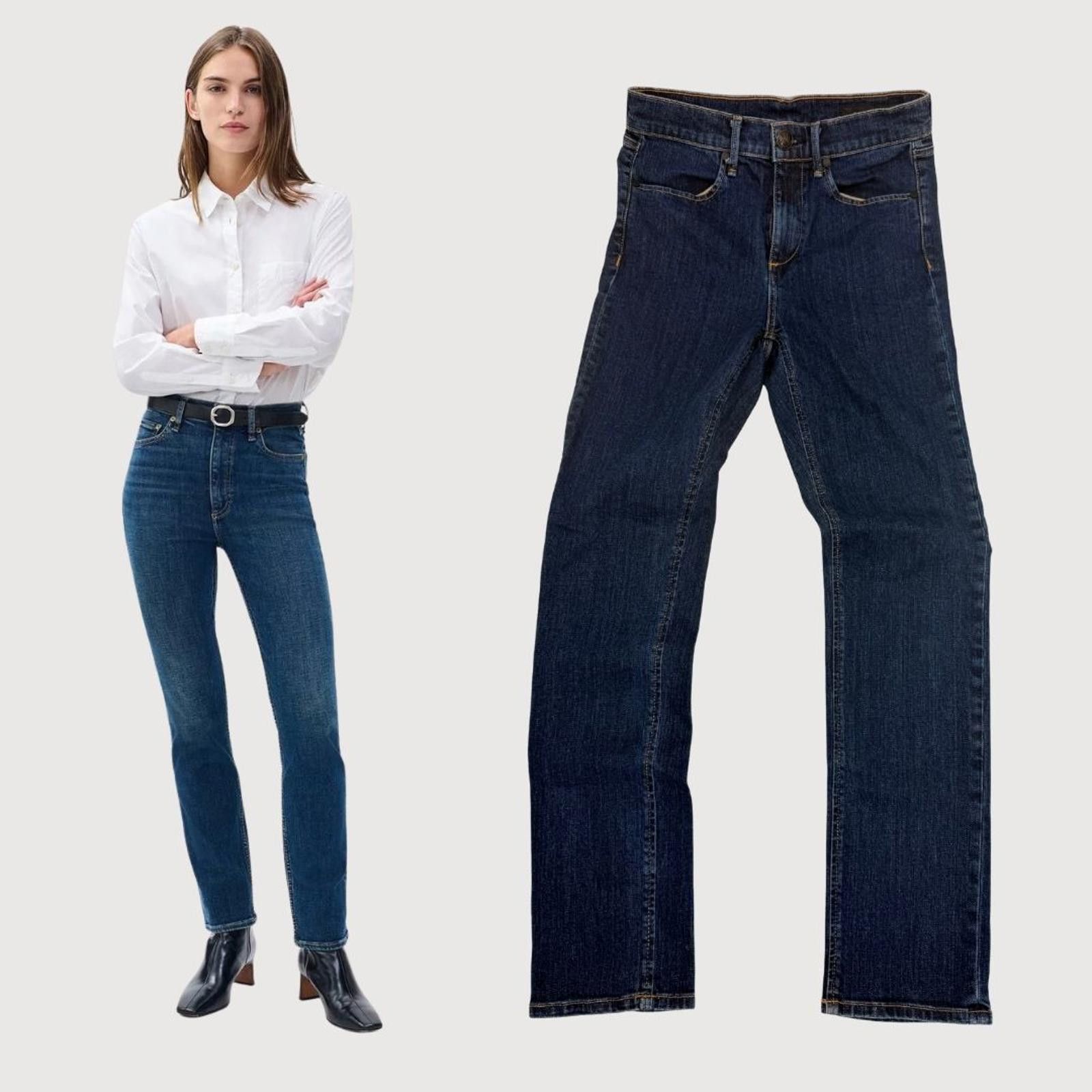 Rag & Bone Rag & Bone Slim Straight Jeans Dark Blue Wash Size 26 Size 26" / US 2 / IT 38 - 1 Thumbnail