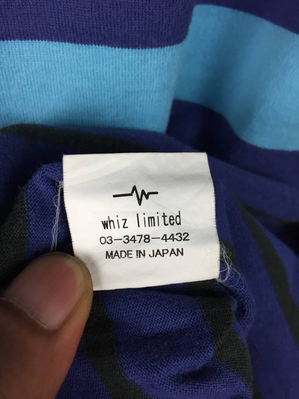 WHIZ LIMITED Whiz Limited Made In Japan Asymmetrical Striped Tee Size US L / EU 52-54 / 3 - 10 Thumbnail