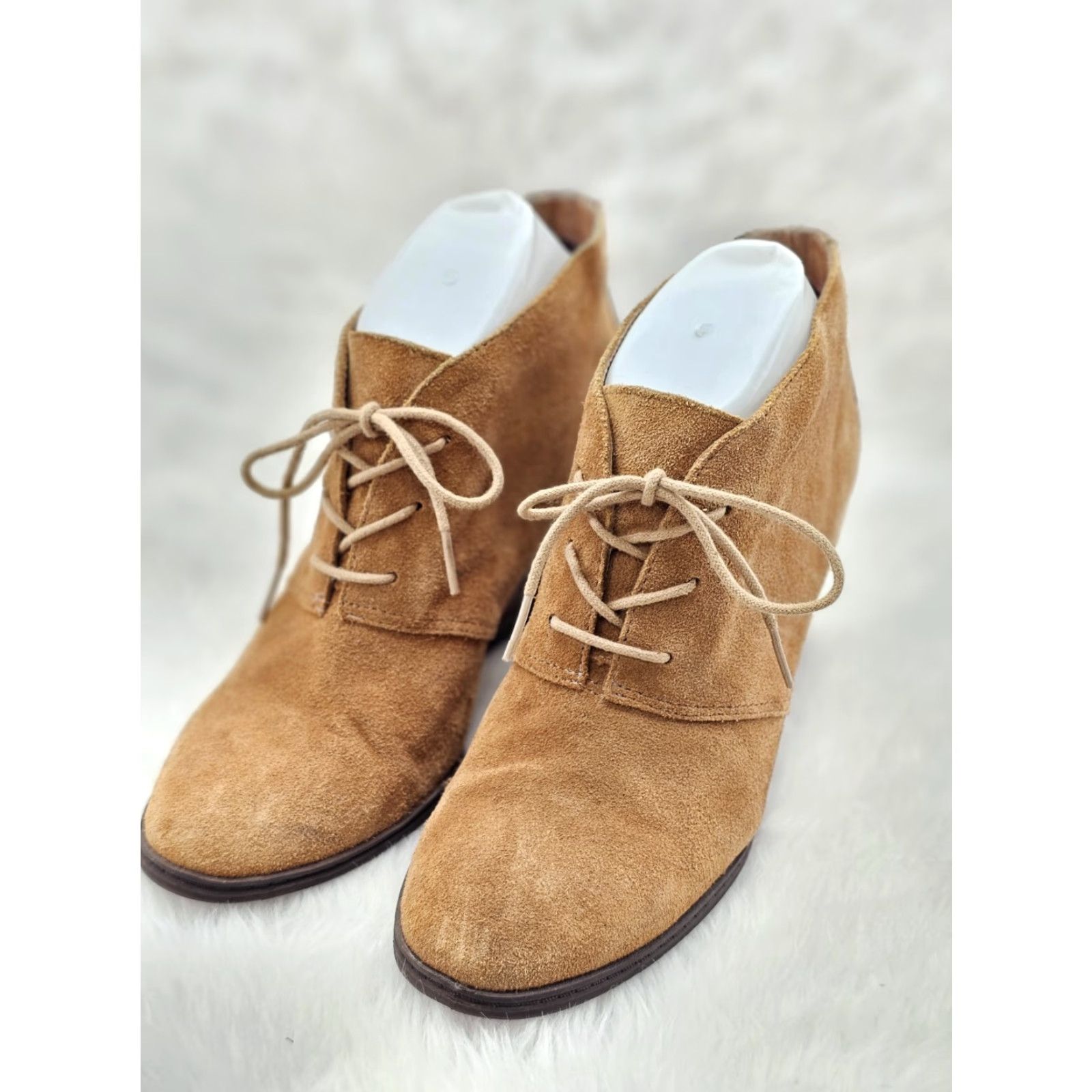 Etienne Aigner Etienne Aigner Camelot E-Zita Ankle Bootie Women 8 1/2 M Leather Lace Up Wedge Size US 9 / IT 39 - 3 Thumbnail