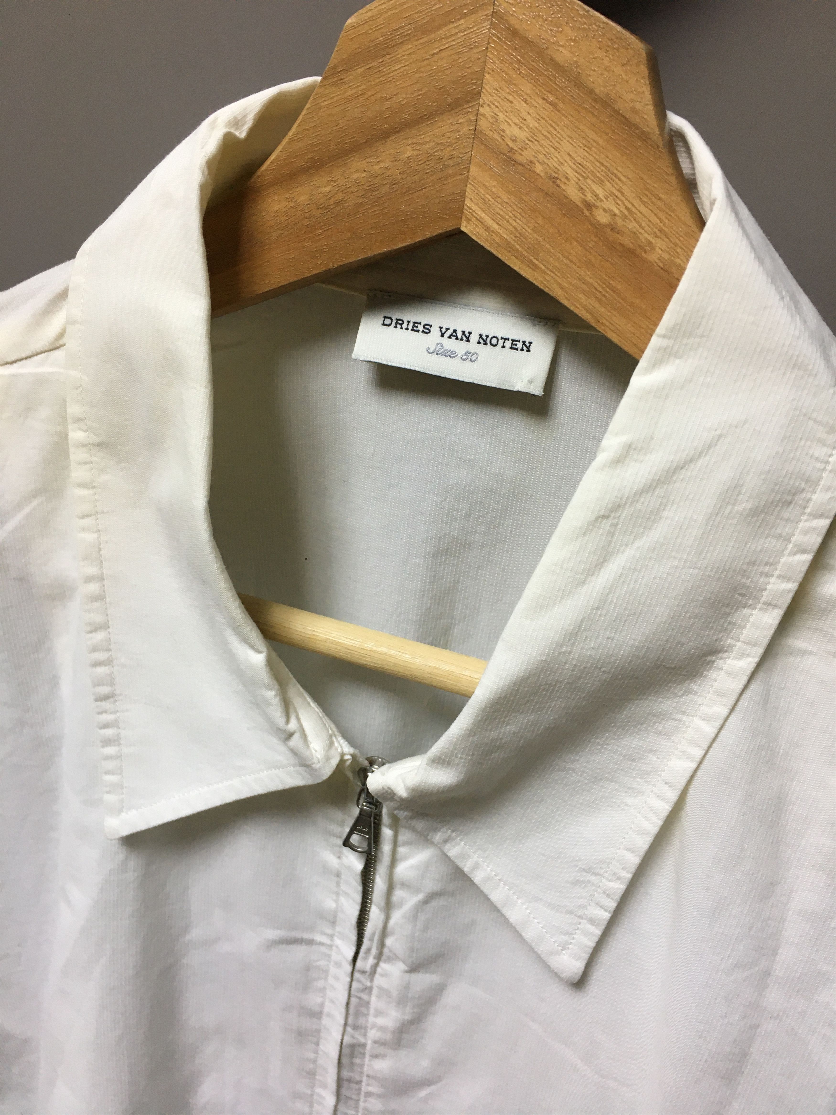 Dries Van Noten Dries Van Noten White Cotton Blouson Jacket Size Size US M / EU 48-50 / 2 - 2 Thumbnail