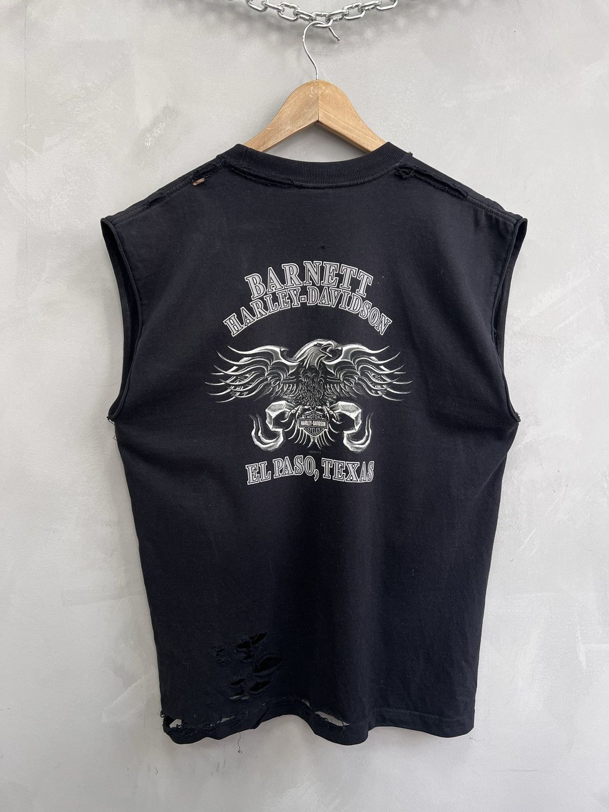 Harley Davidson Vintage 90s y2k Harley Davidson tank top t shirt faded 00s Size US L / EU 52-54 / 3 - 1 Thumbnail