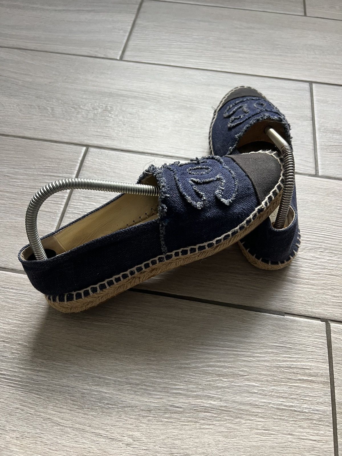 Chanel Chanel Navy Blue/Black Denim and Canvas Size US 6 / IT 36 - 4 Thumbnail