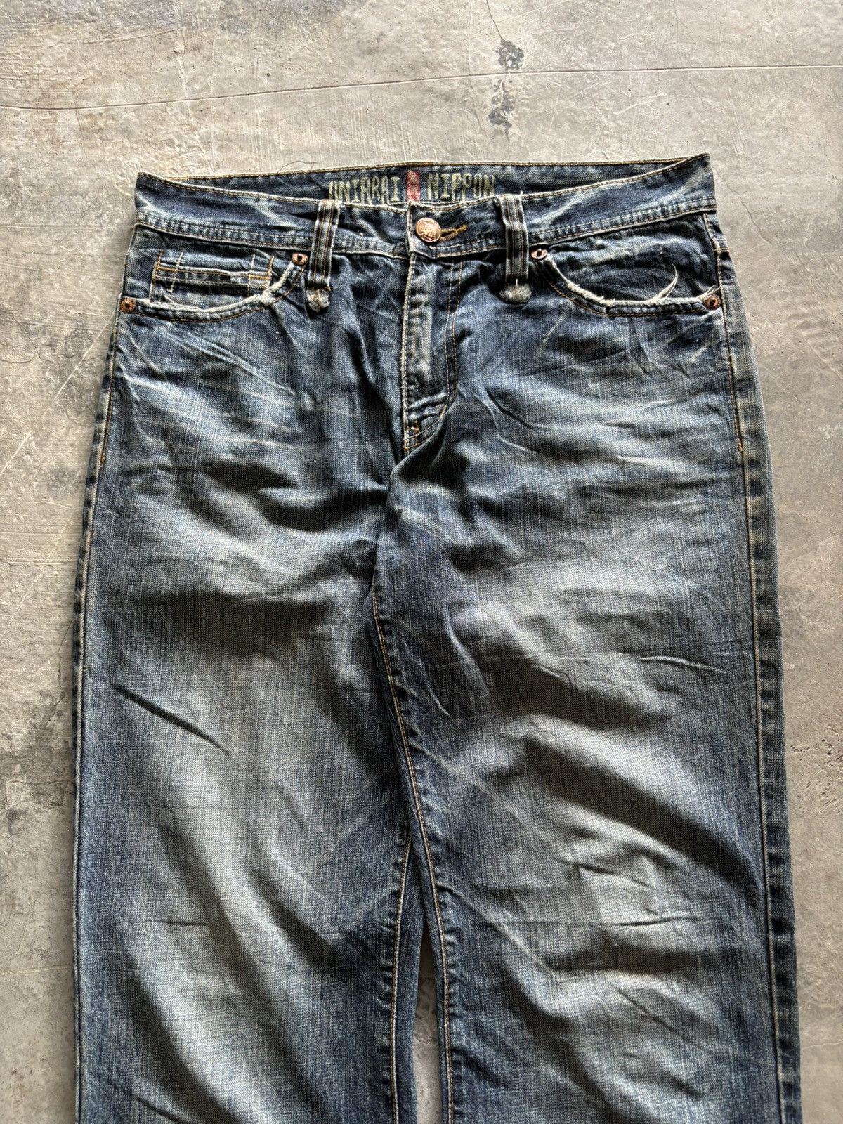 Karakuri Tamashii ONIARAI NIPPON JAPANESE DENIM DISTRESSED WASHED PUNK GRUNGE Size US 31 - 2 Thumbnail