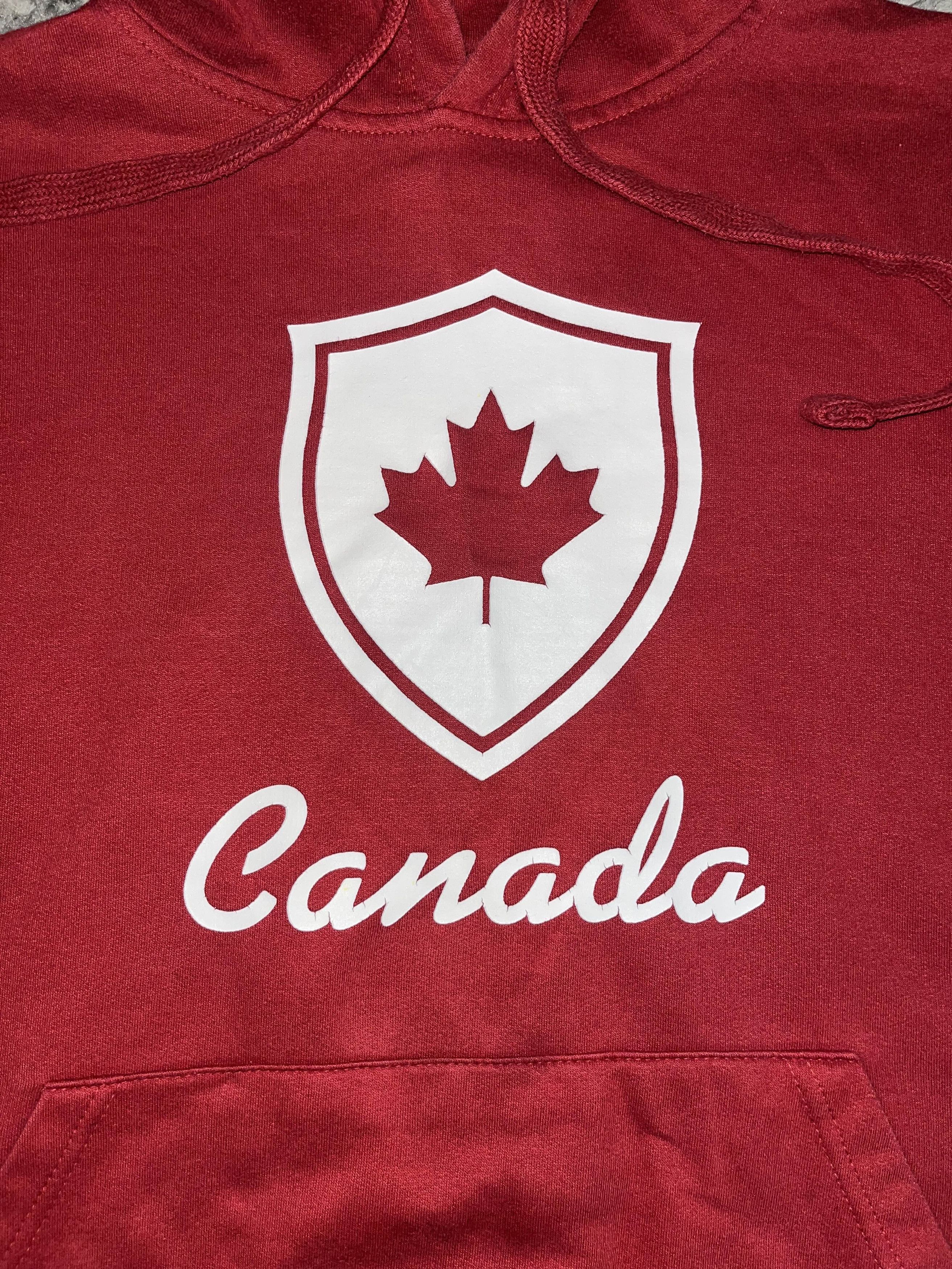 Vintage Y2K Canada Maple Leaf Red Hoodie Size US L / EU 52-54 / 3 - 2 Thumbnail