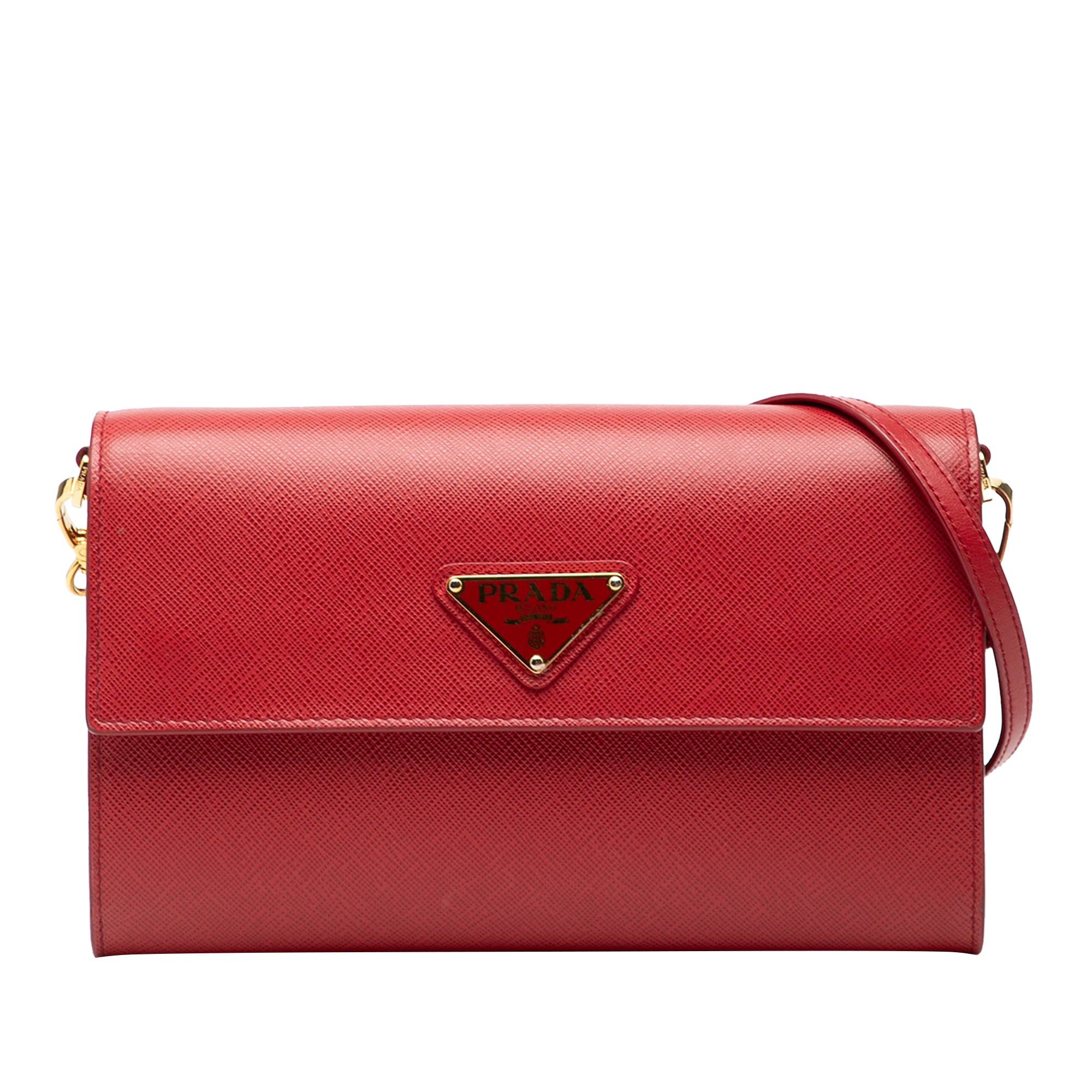 Prada Saffiano Wallet on Strap Size ONE SIZE - 1 Thumbnail