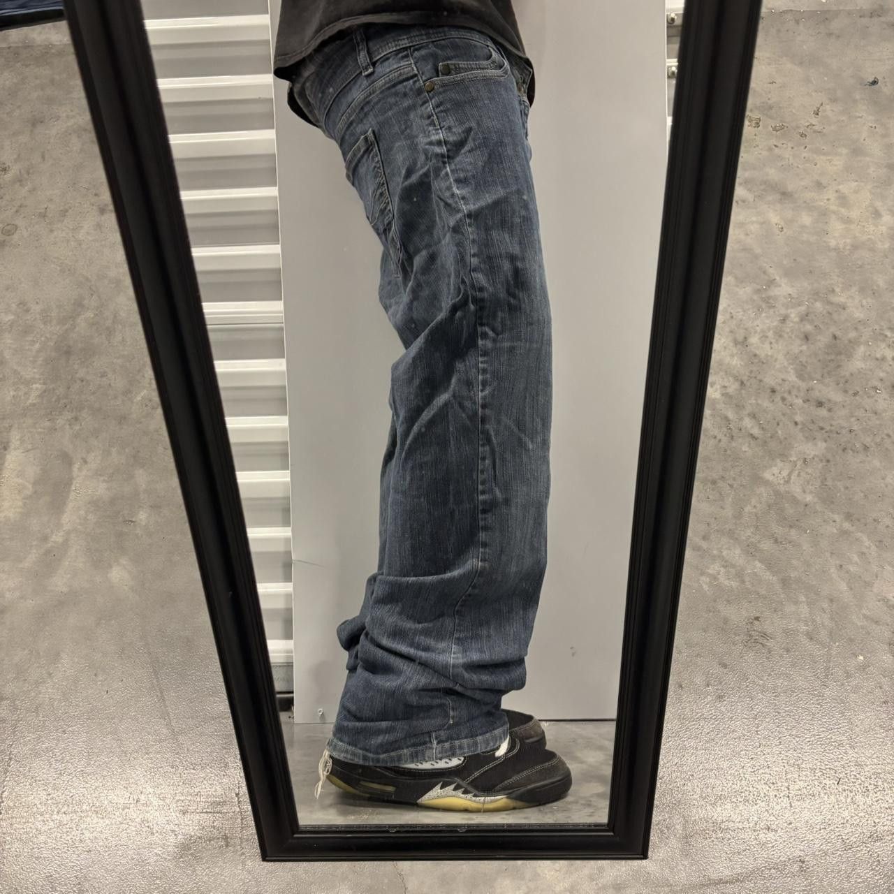 Japanese Brand × Vintage Crazy Vintage Y2K/2000s Grunge Dark Wash Bootcut Denim Jeans! Size US 36 / EU 52 - 2 Thumbnail