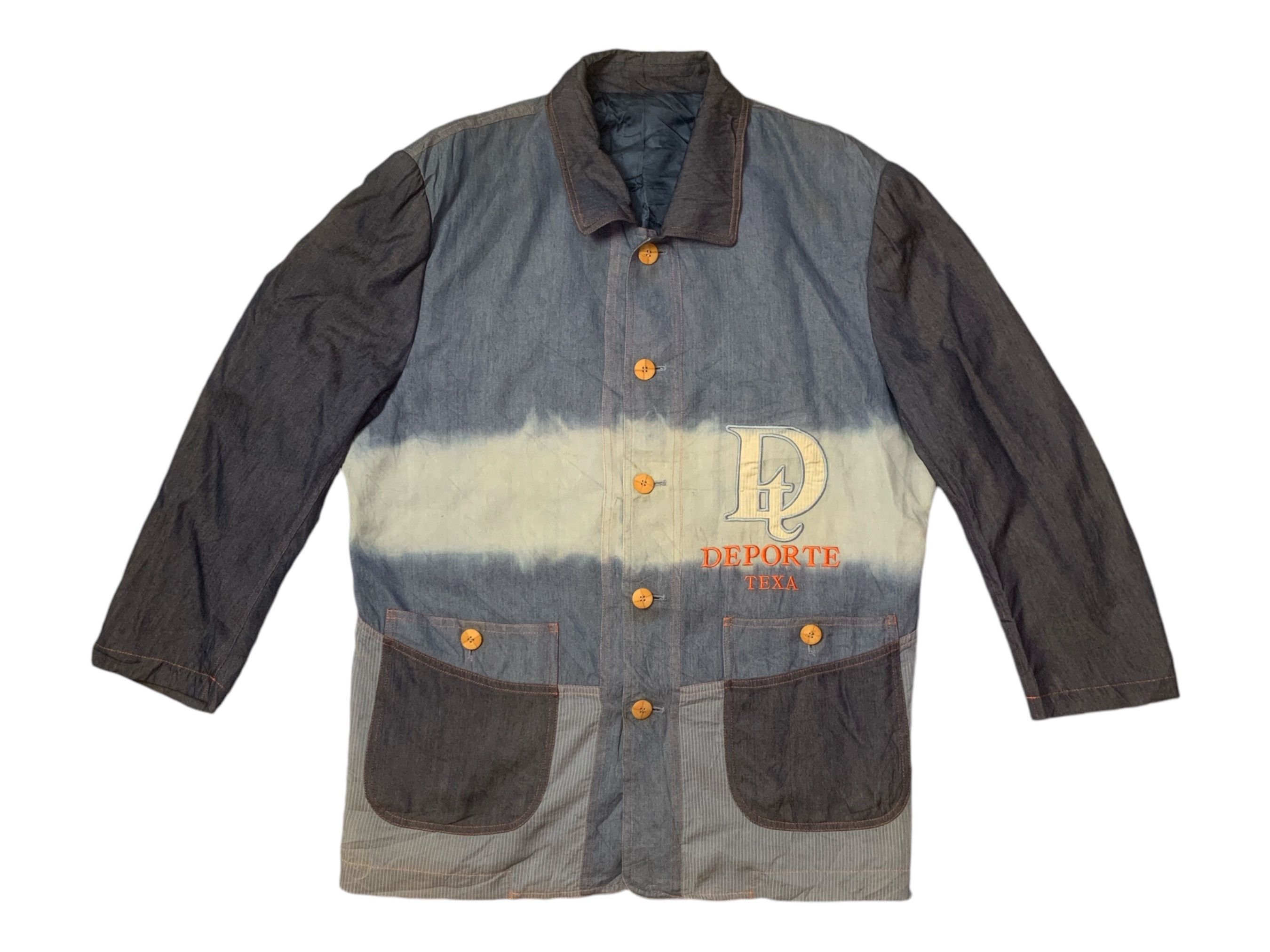 Designer × Japanese Brand Rare Design Deporte Texa Soft Denim Coats Size XL / US 12-14 / IT 48-50 - 1 Thumbnail